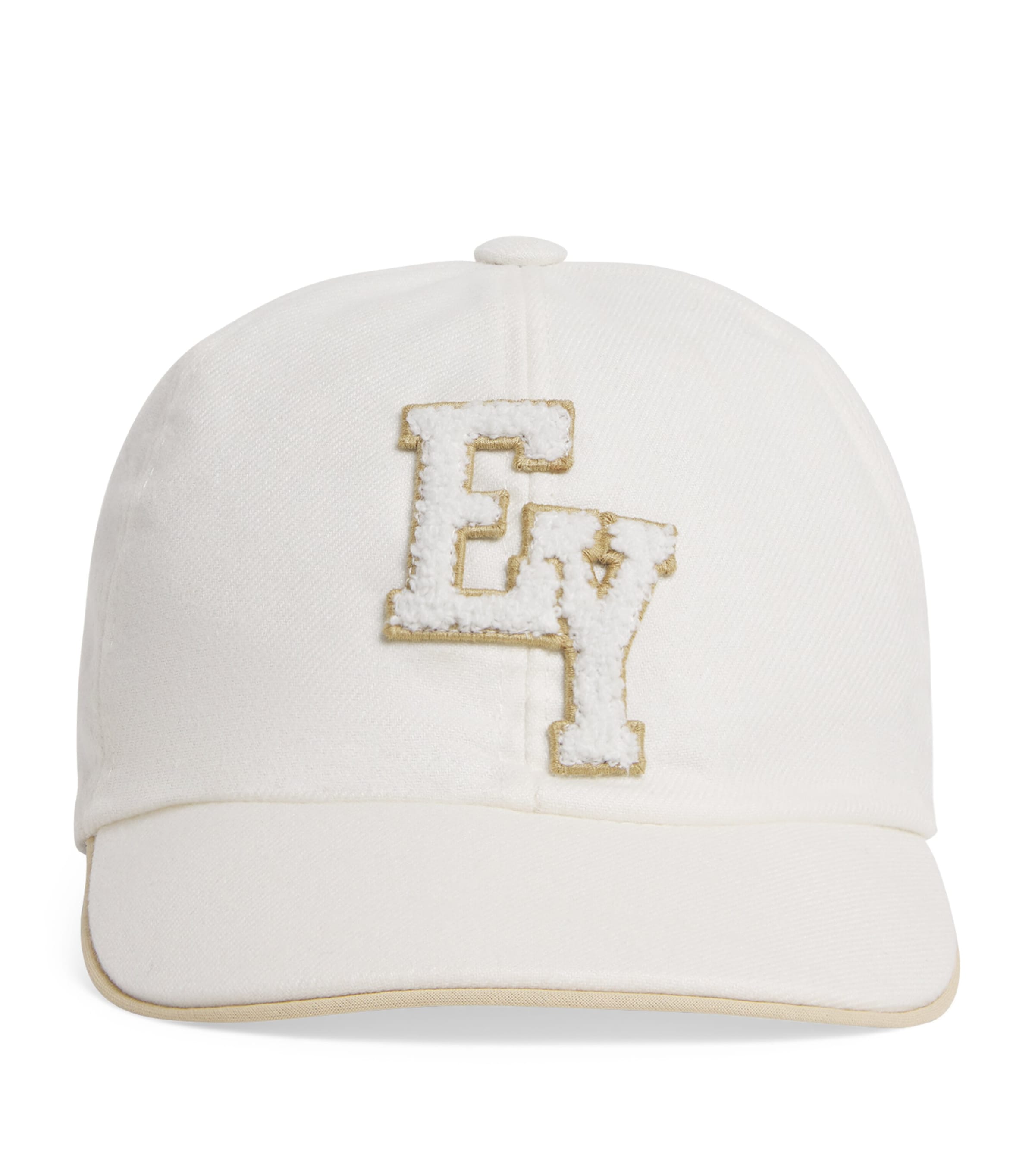 Eleventy Embroidered Logo Baseball Cap In White