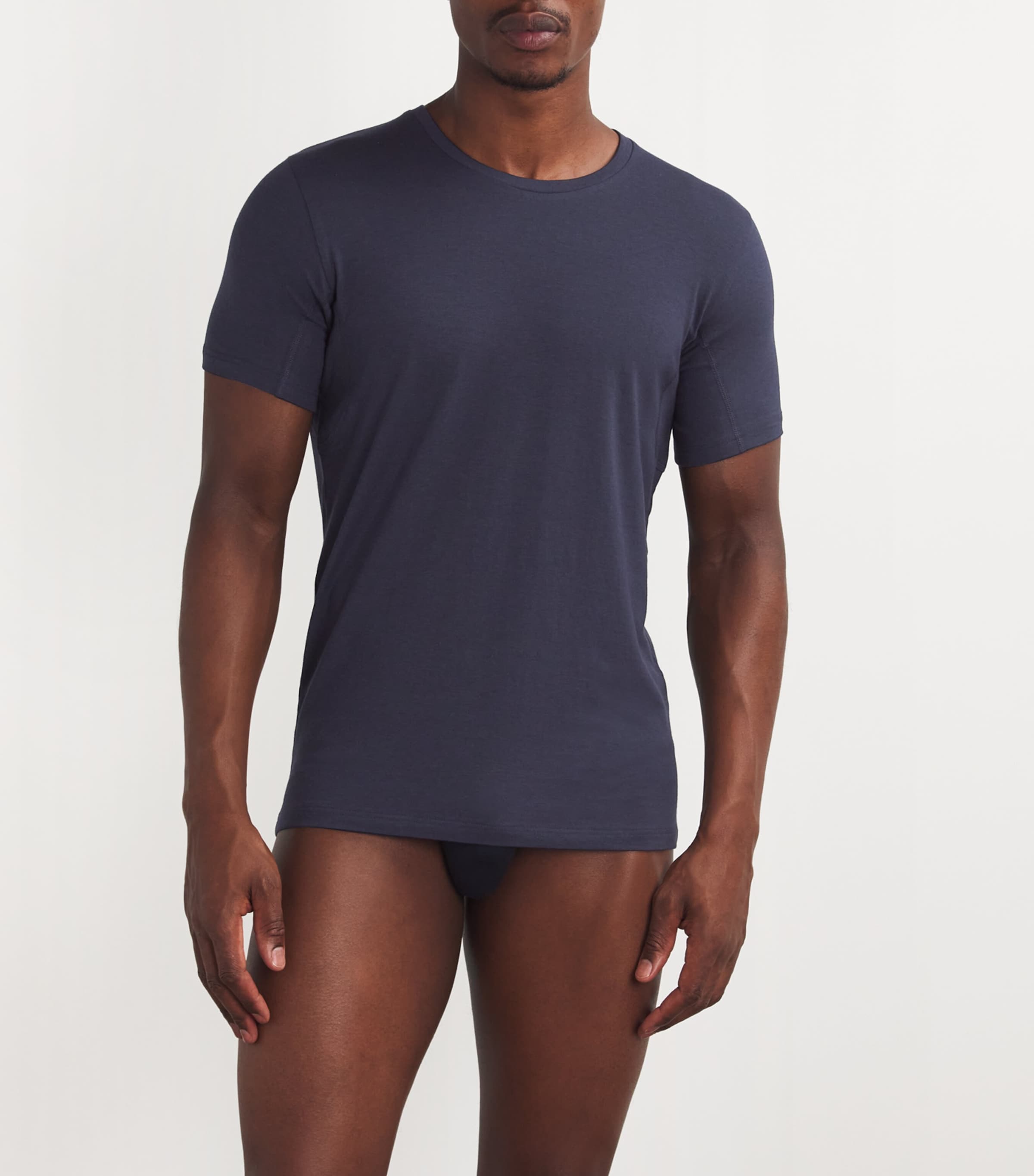 Cotton-Blend Daily Climate Control T-Shirt 6366/MIDNIGHT Image 2