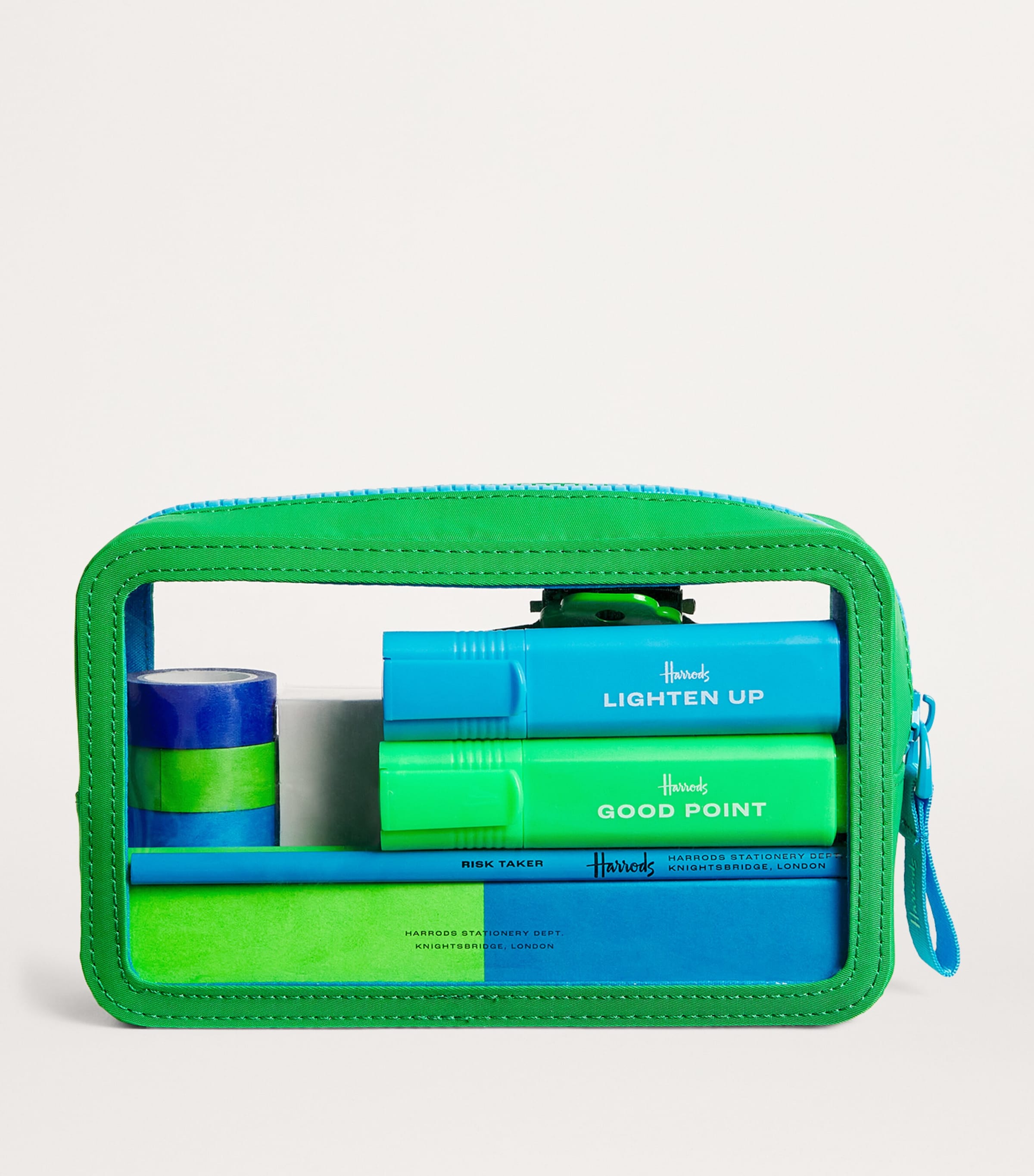 Harrods Filled Pencil Case Blue Image 2