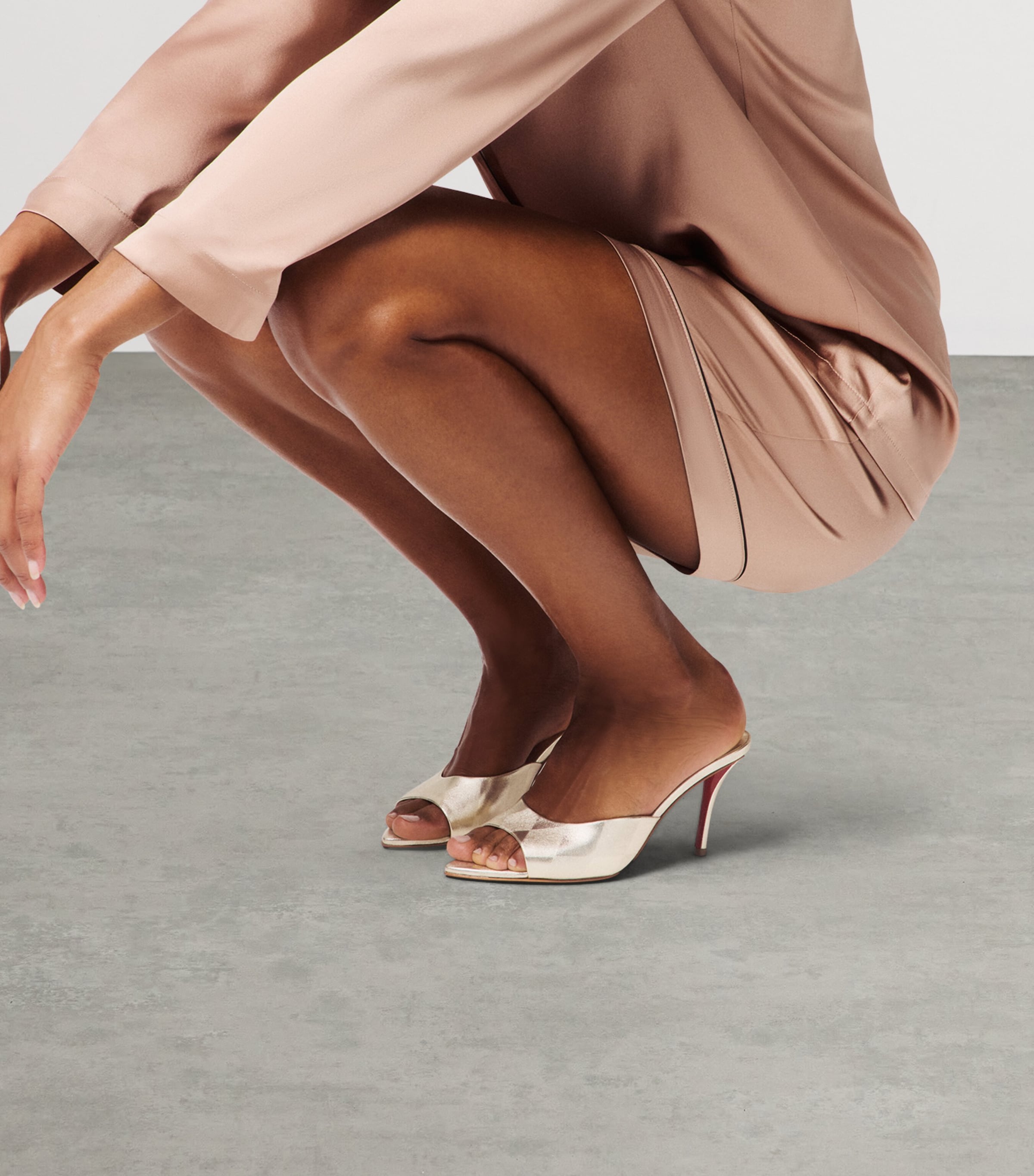 Miss Z Laminated Nappa Leather Mules 80 G403 Image 2