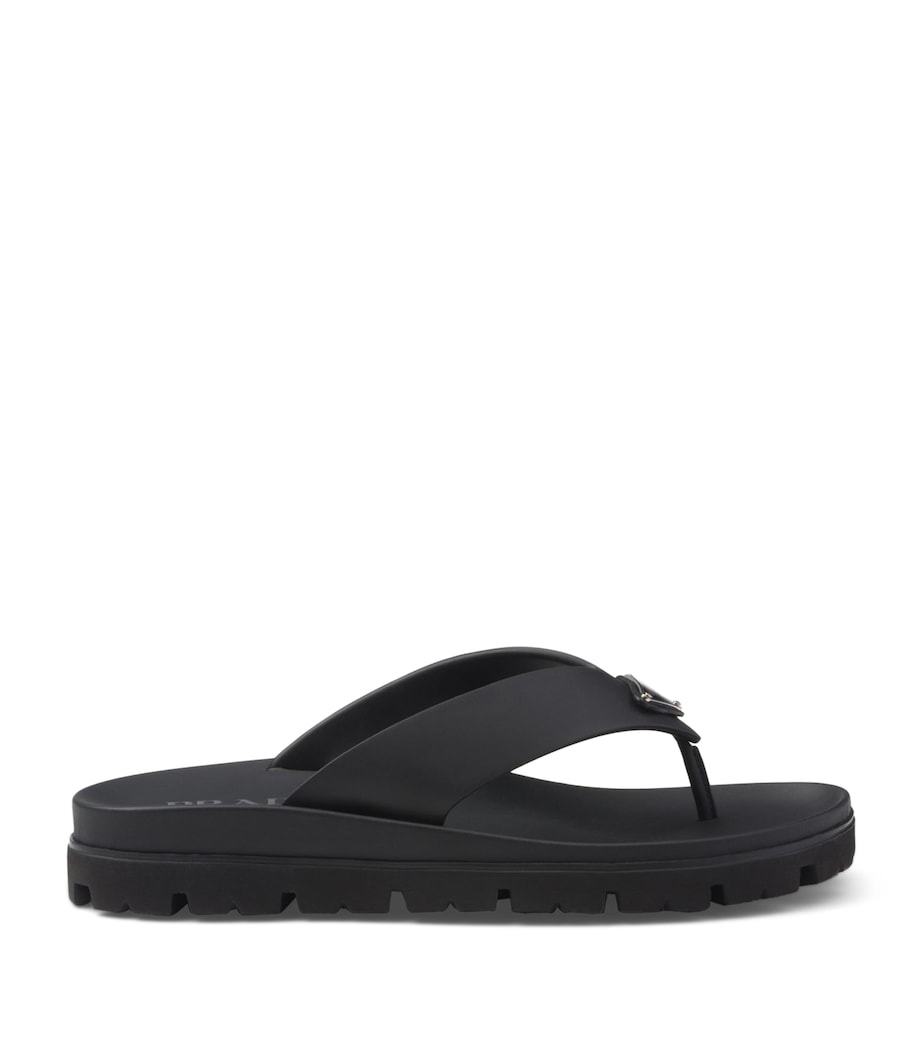 Rubber Logo Thong Sandals F0002 Image 1