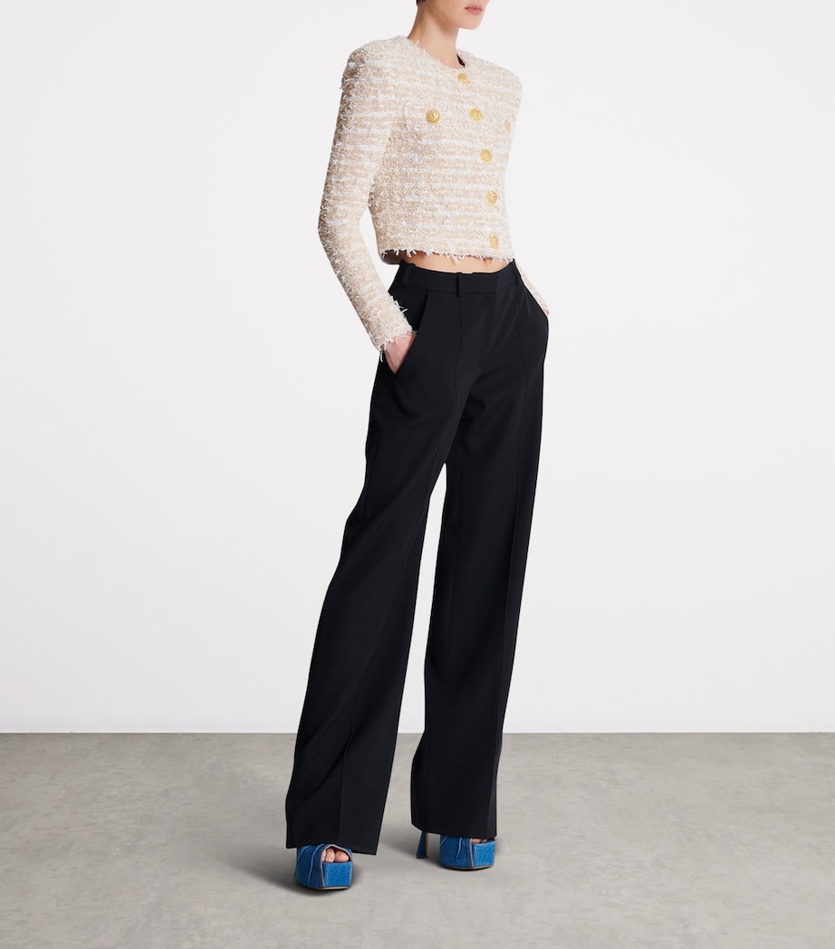 Cropped Tweed Jacket GAD BLANC/OR Image 7