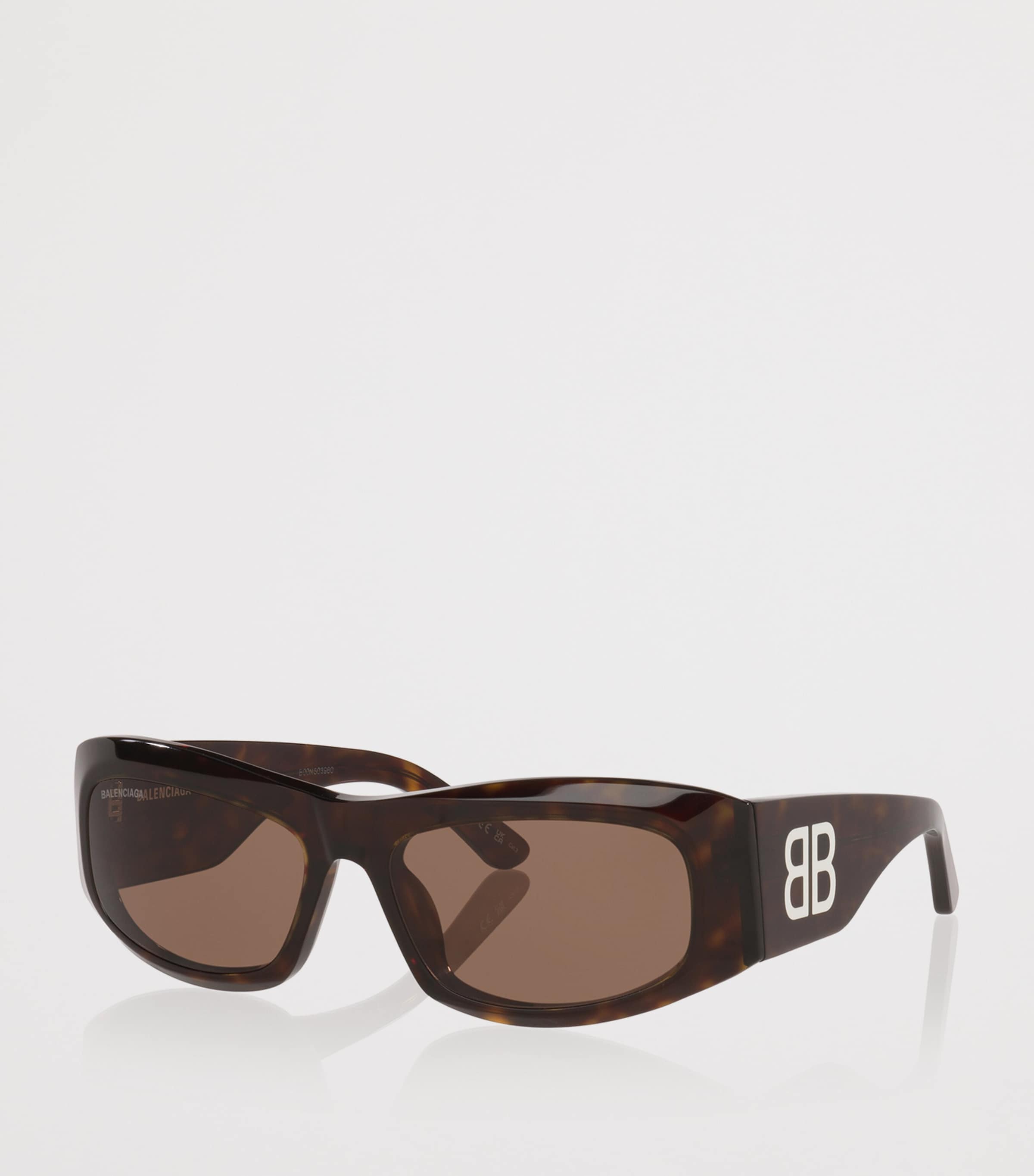Balenciaga Tortoiseshell BB0395S Rectangular Sunglasses Image 2