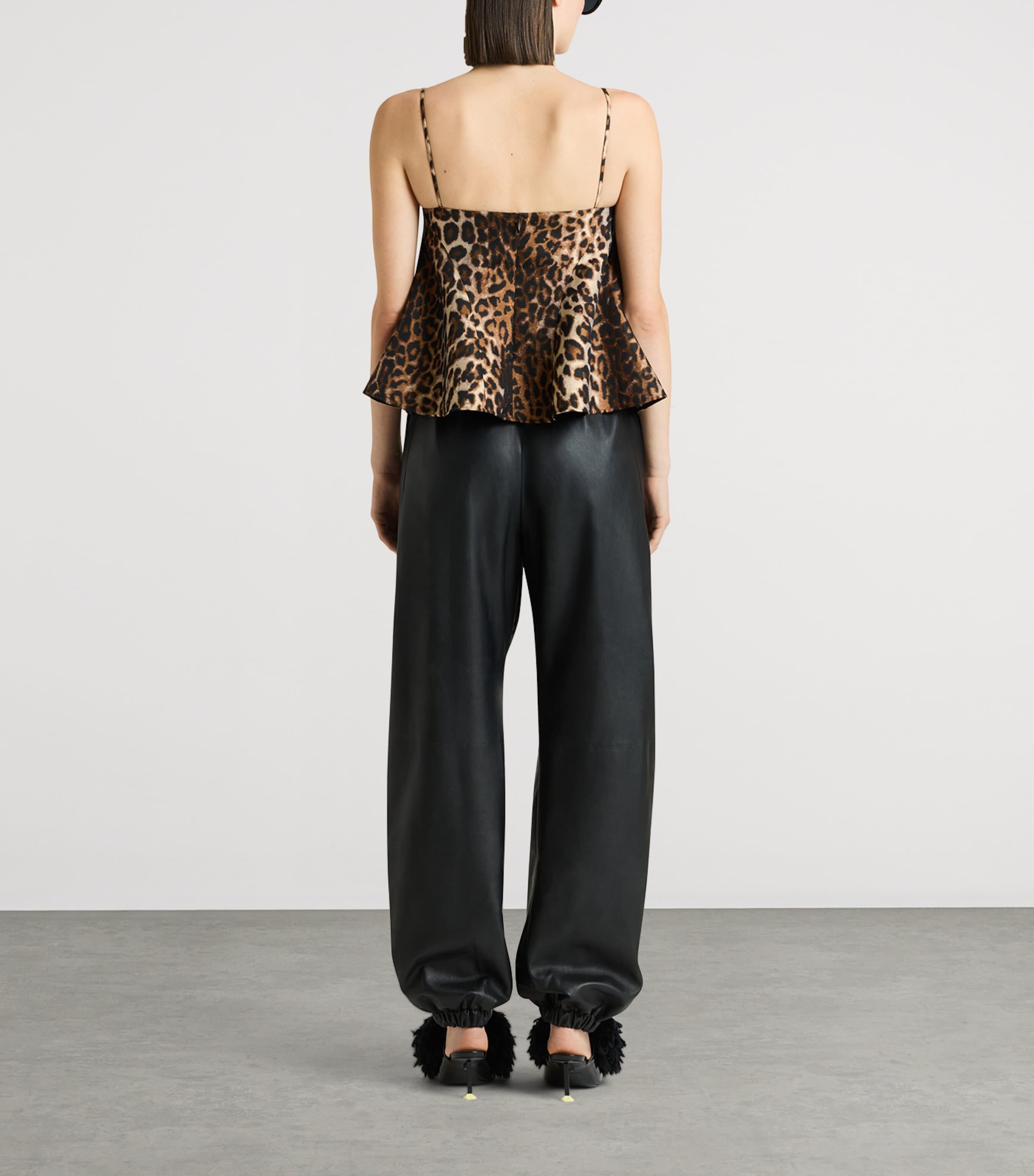 Givenchy Womens Cady Leopard Square-Neck Cami Top Image 3