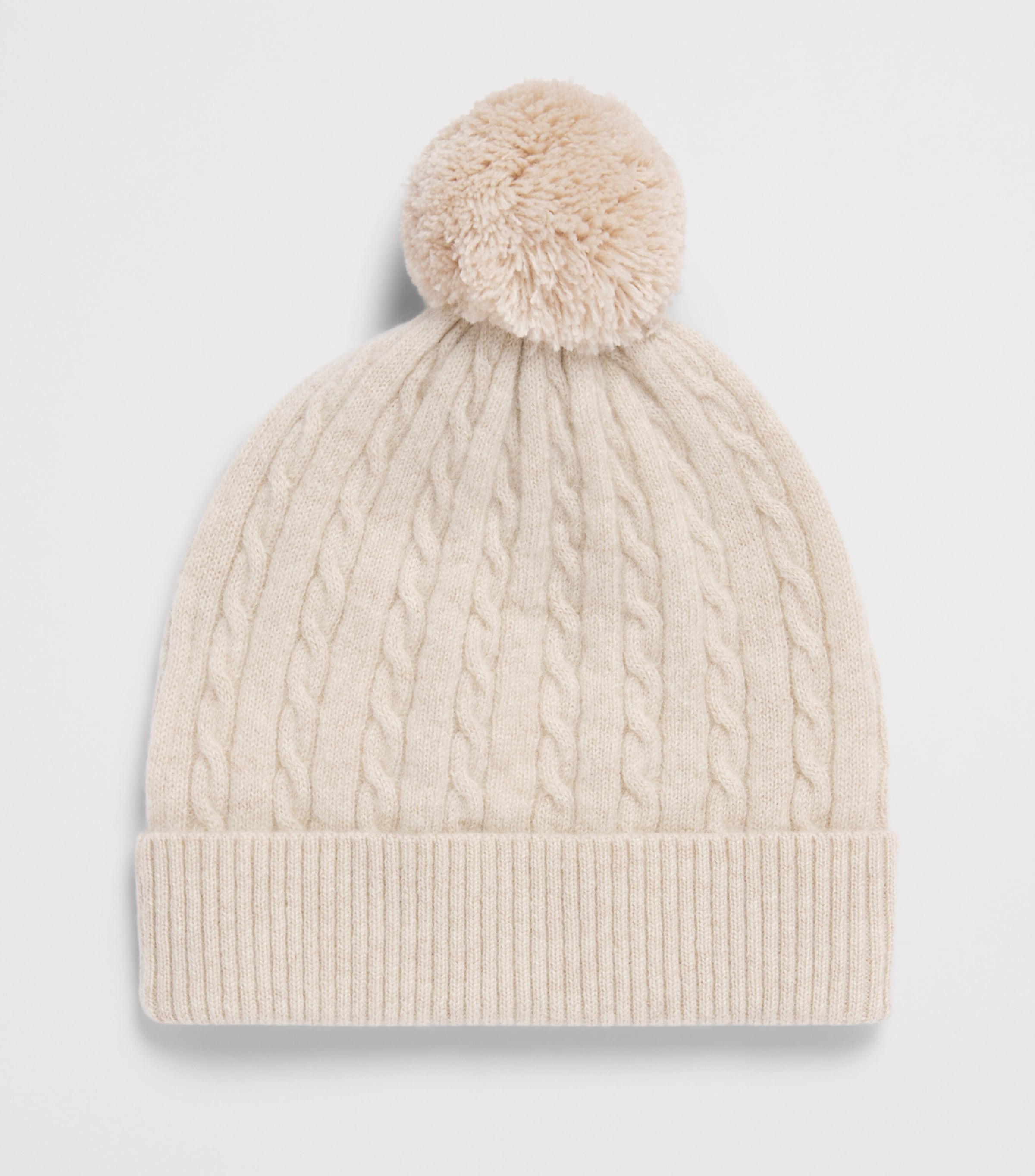 Purebaby Cashmere Cable-Knit Beanie Cmlme Camel Melange Image 2
