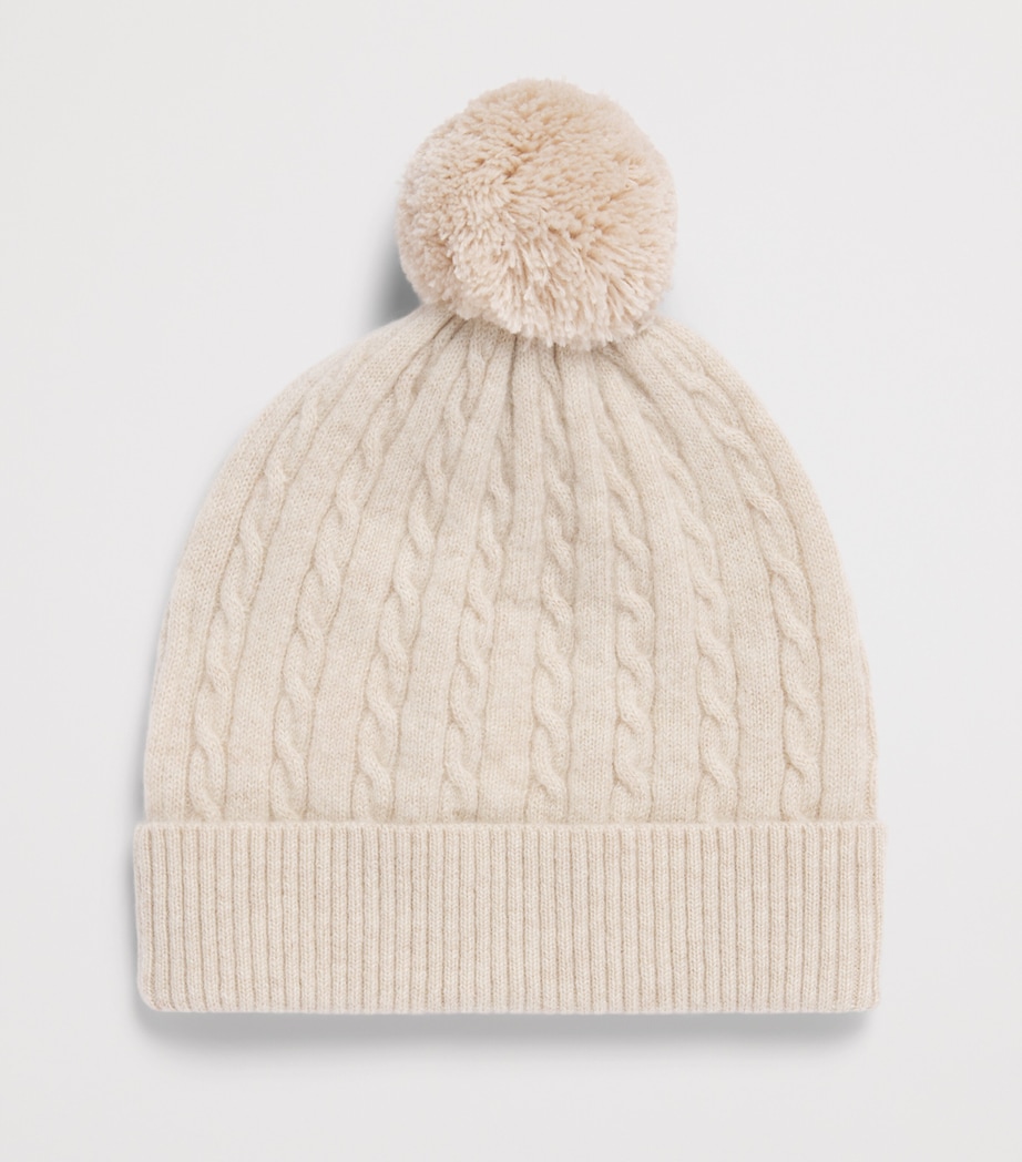 Purebaby Cashmere Cable-Knit Beanie Cmlme Camel Melange Image 2