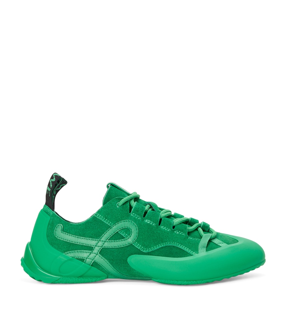 Split Leather Grip Sneakers JUNGLE GREEN Image 1