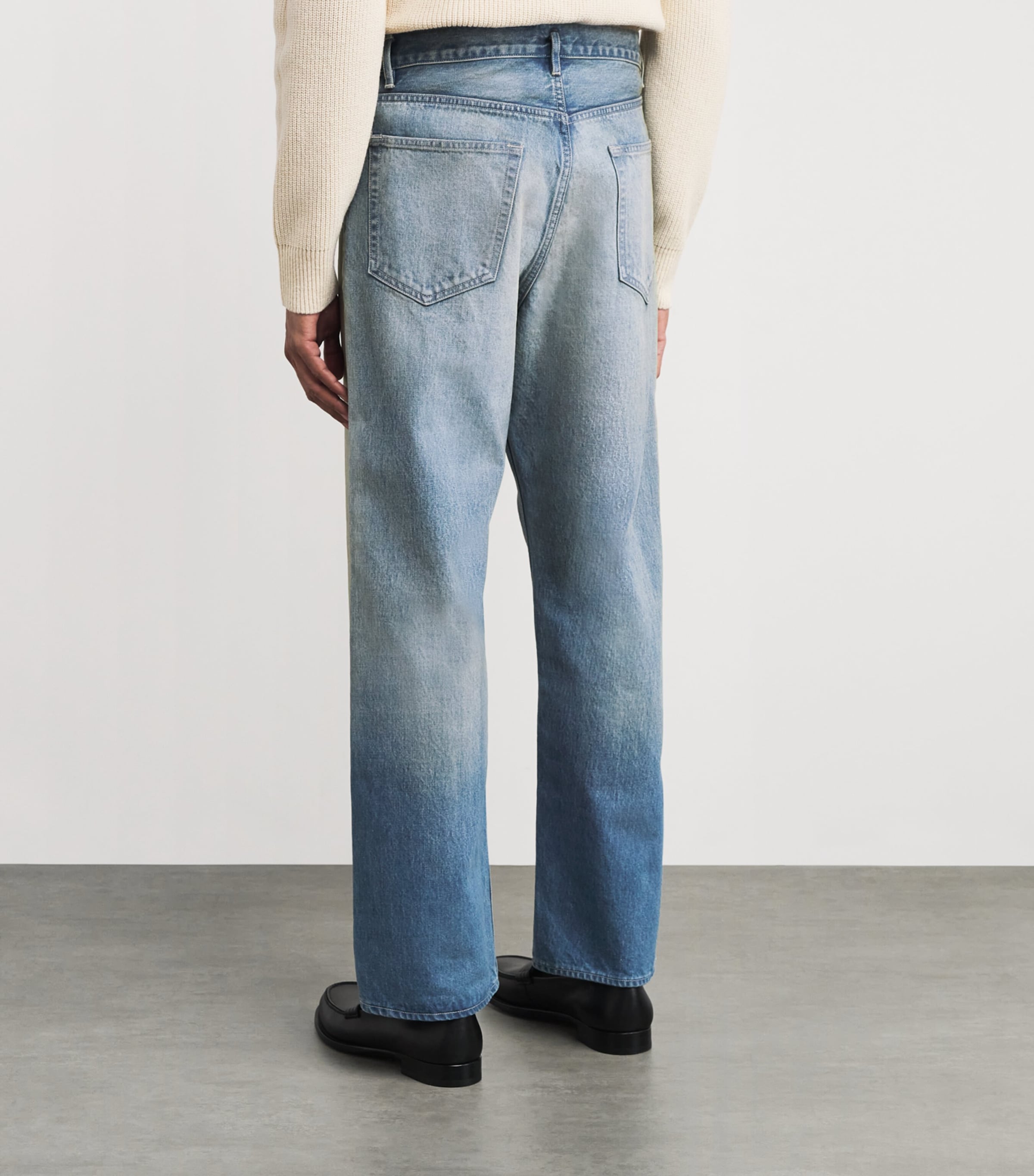 Faded Selvedge Wide-Leg Jeans FADED INDIGO Image 4