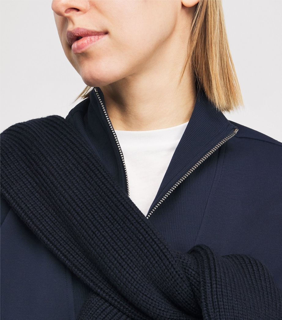 DoubleSoft Masie Quarter-Zip Sweatshirt NAVY Image 6