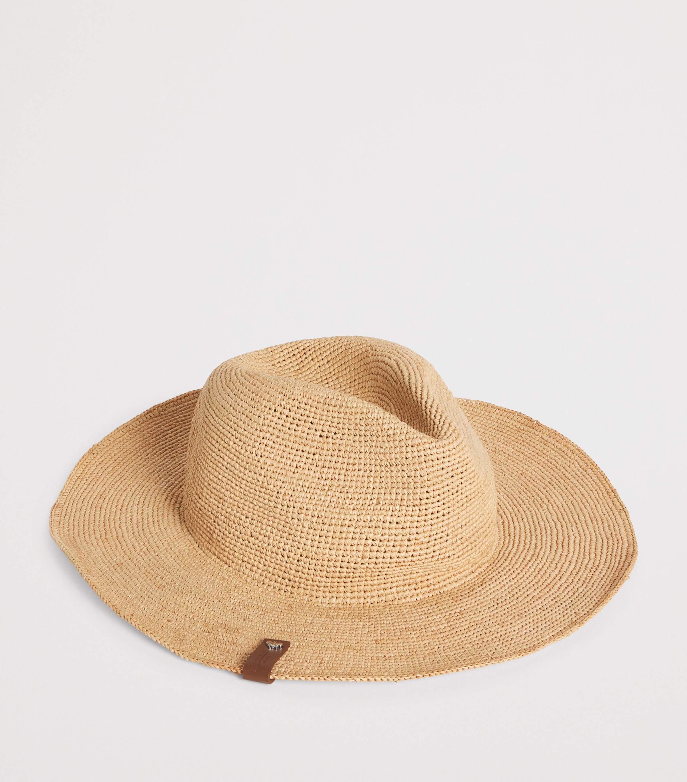 Raffia Fedora Hat BEIGE Image 2