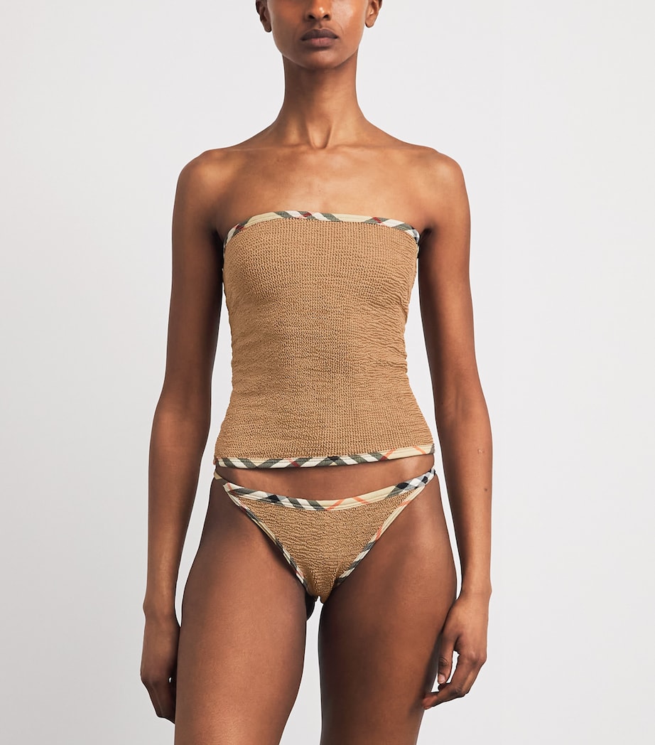 Burberry x Hunza G Womens x Burberry Devyn Skirt/Bandeau Top Metallic Cocoa Image 6