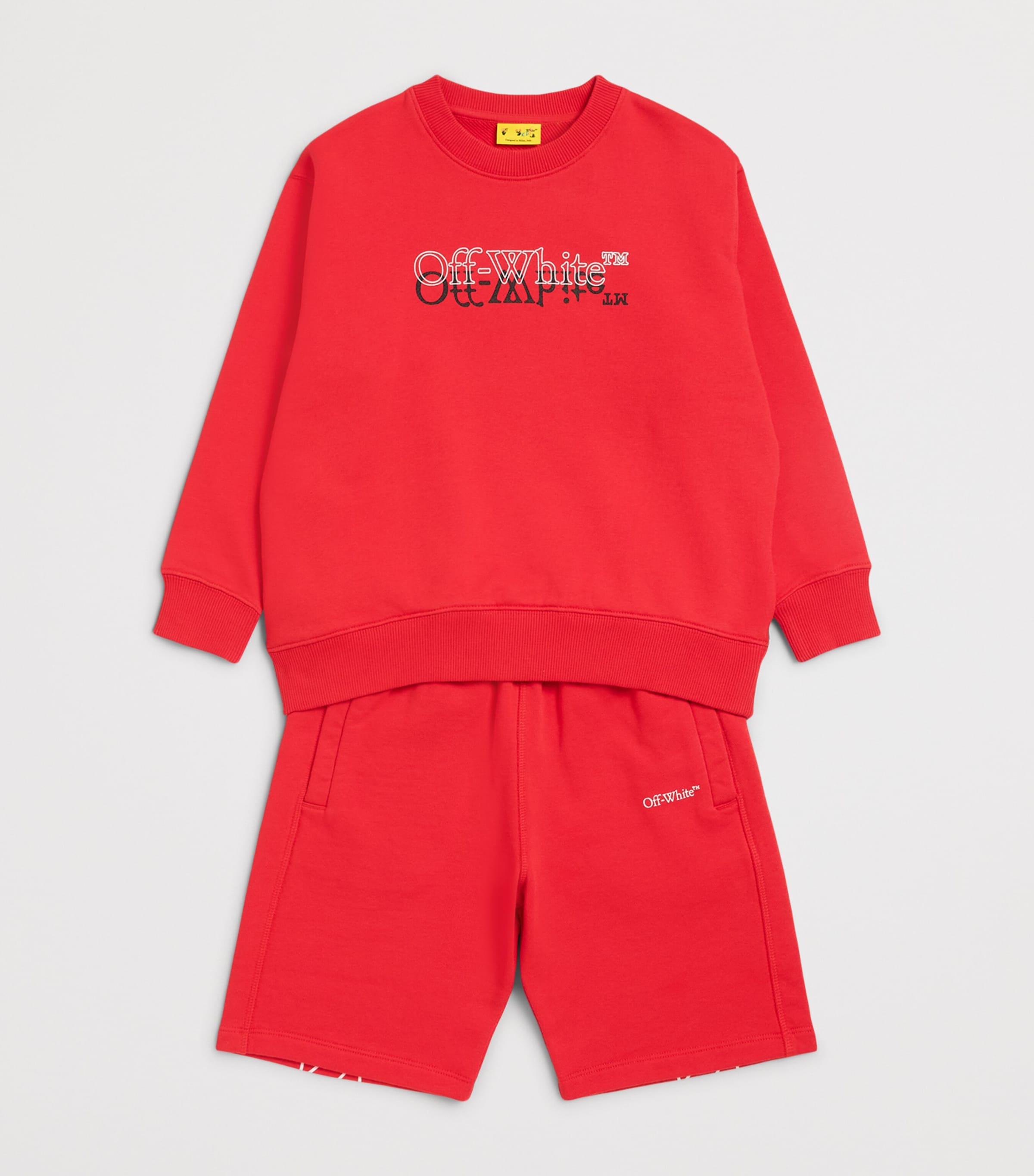 Off-White Kids Logo Print Sweatshirt (4-12+ Years) Hight Risk Red Image 3
