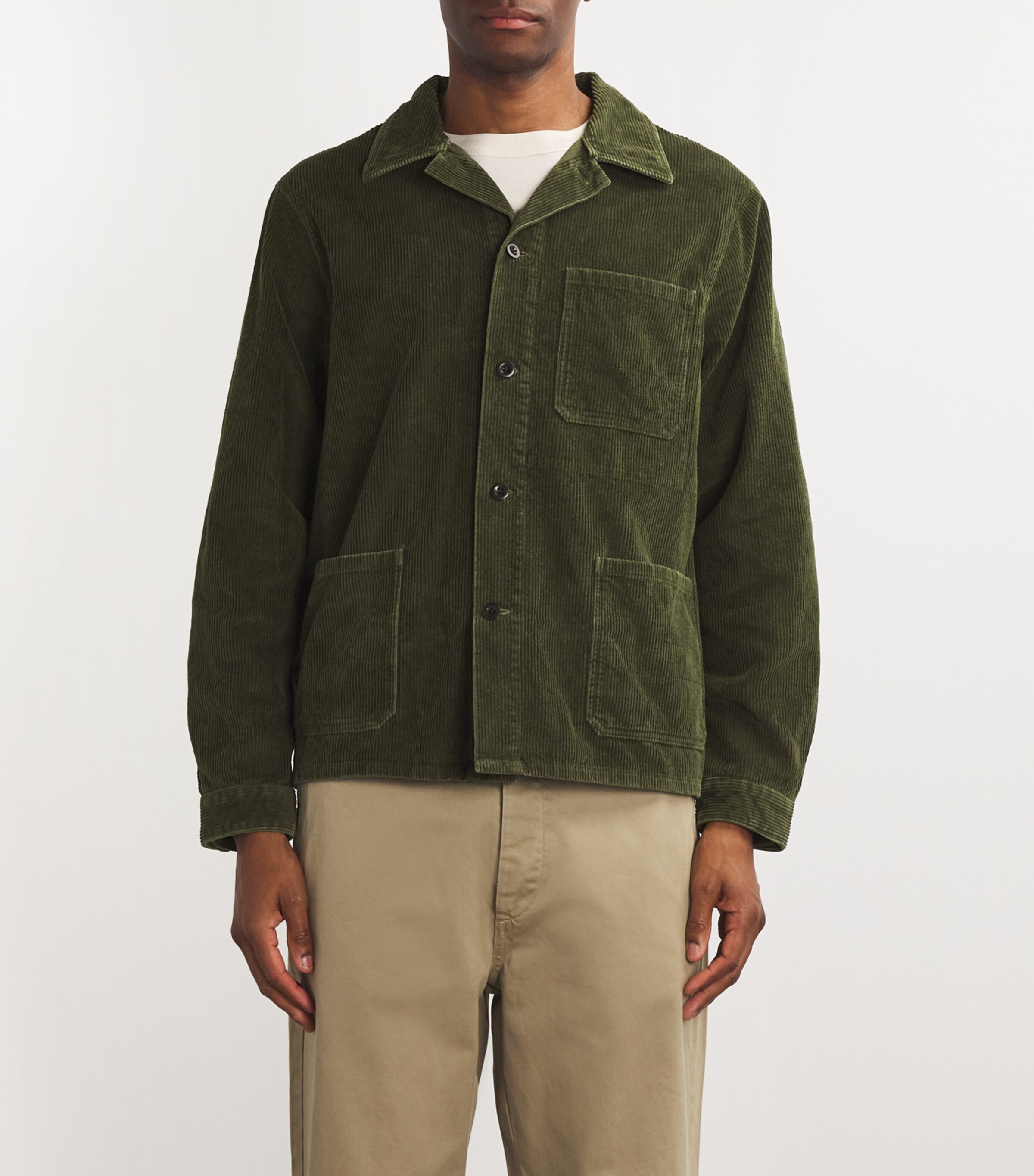 Polo Ralph Lauren Mens Corduroy Overshirt Green Image 3