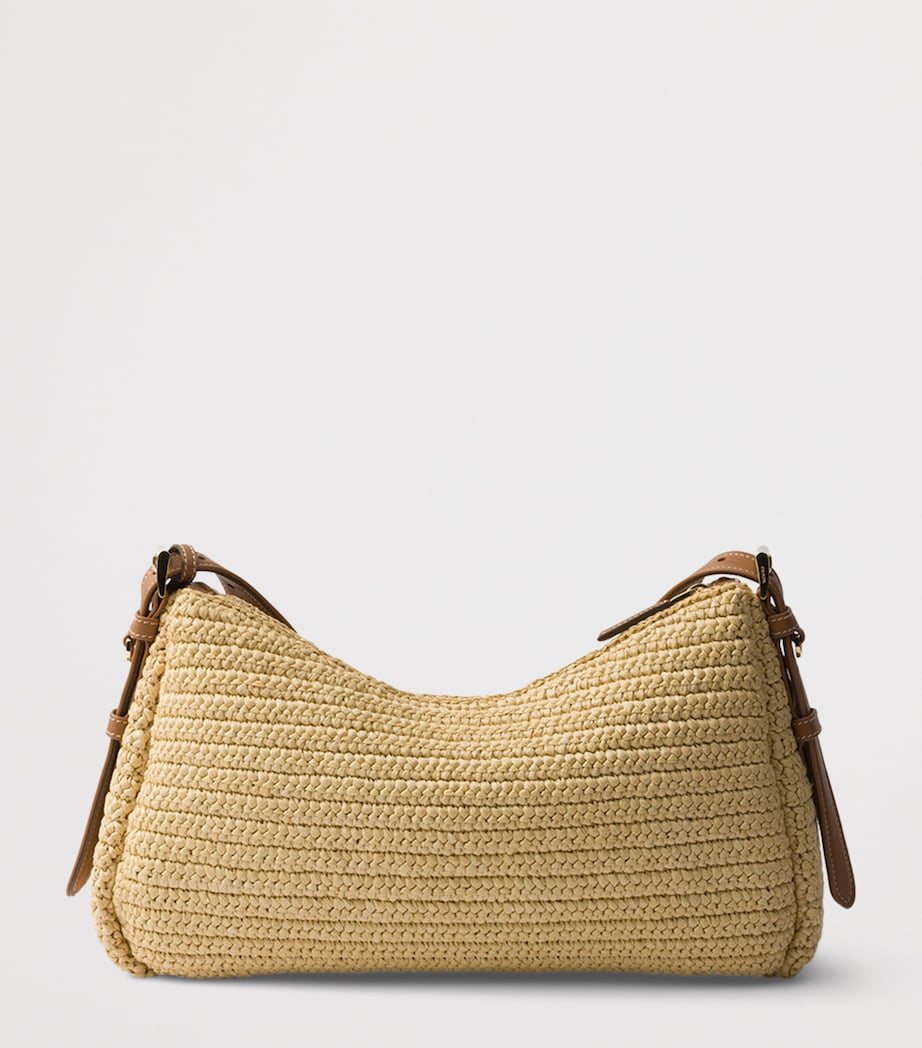 Large Crochet and Leather Aimée Shoulder Bag F0018 Image 4
