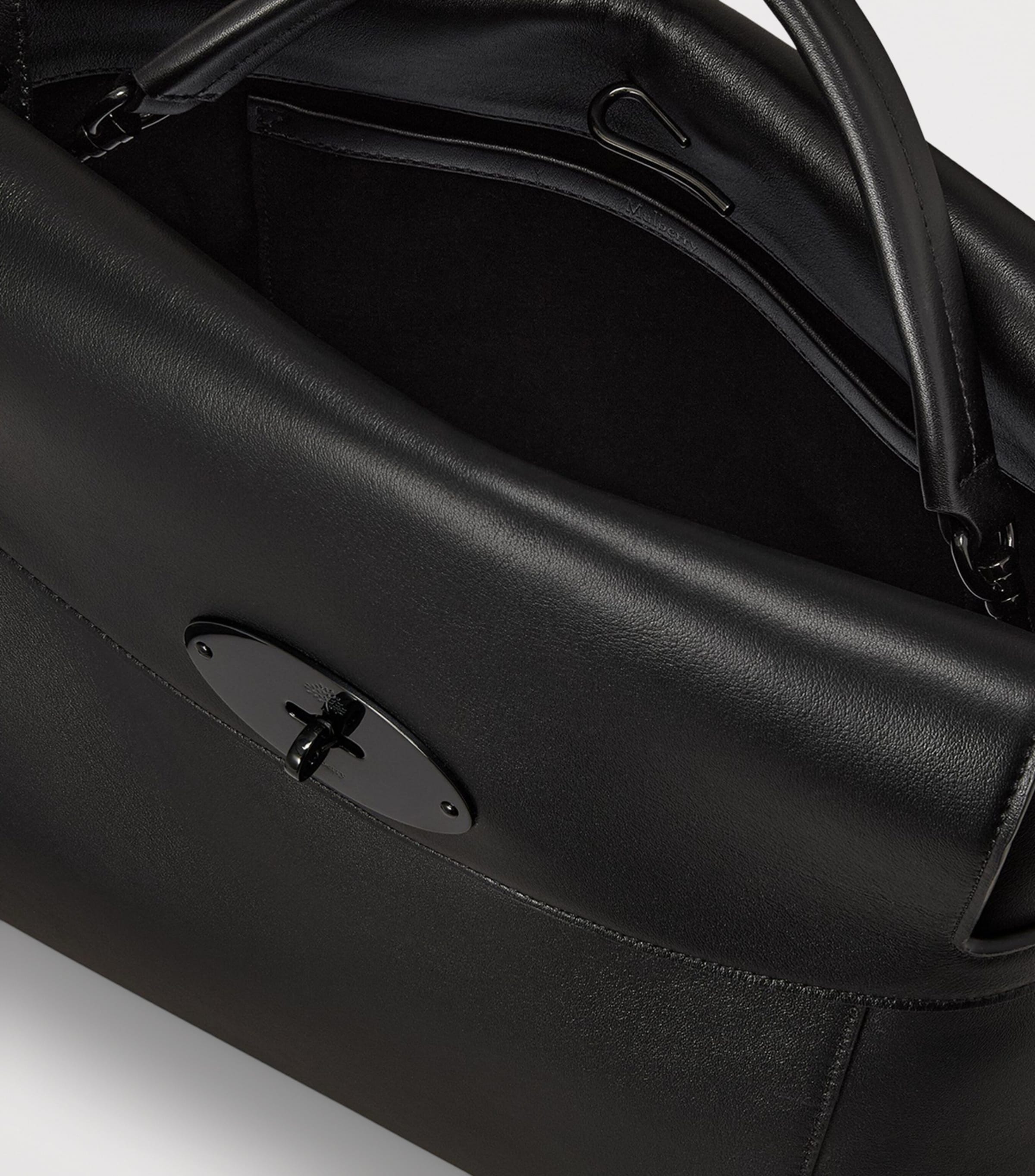 Mulberry Leather Stevie Top-Handle Bag Black Image 4