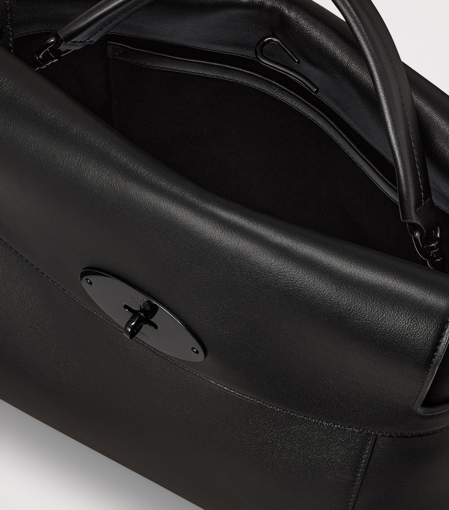 Mulberry Leather Stevie Top-Handle Bag Black Image 4