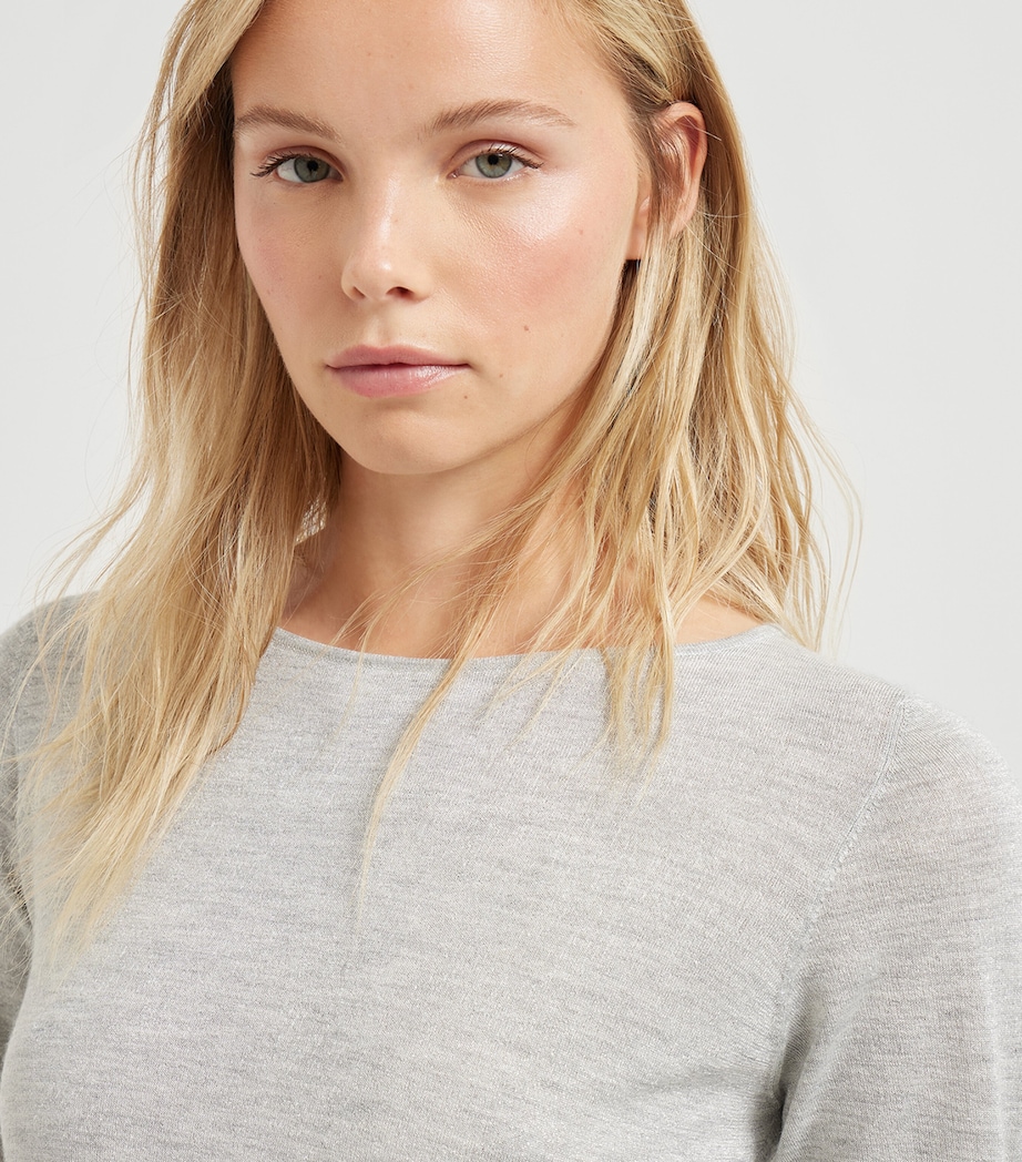 Cashmere-Silk-Blend Sweater C072 Image 6