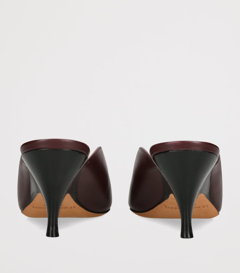 Le Monde Beryl Womens Leather Petra Mules 65 Wine Image 4