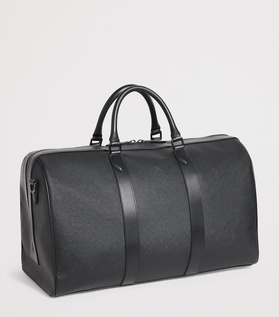 Harrods Leather Holdall Black Image 3