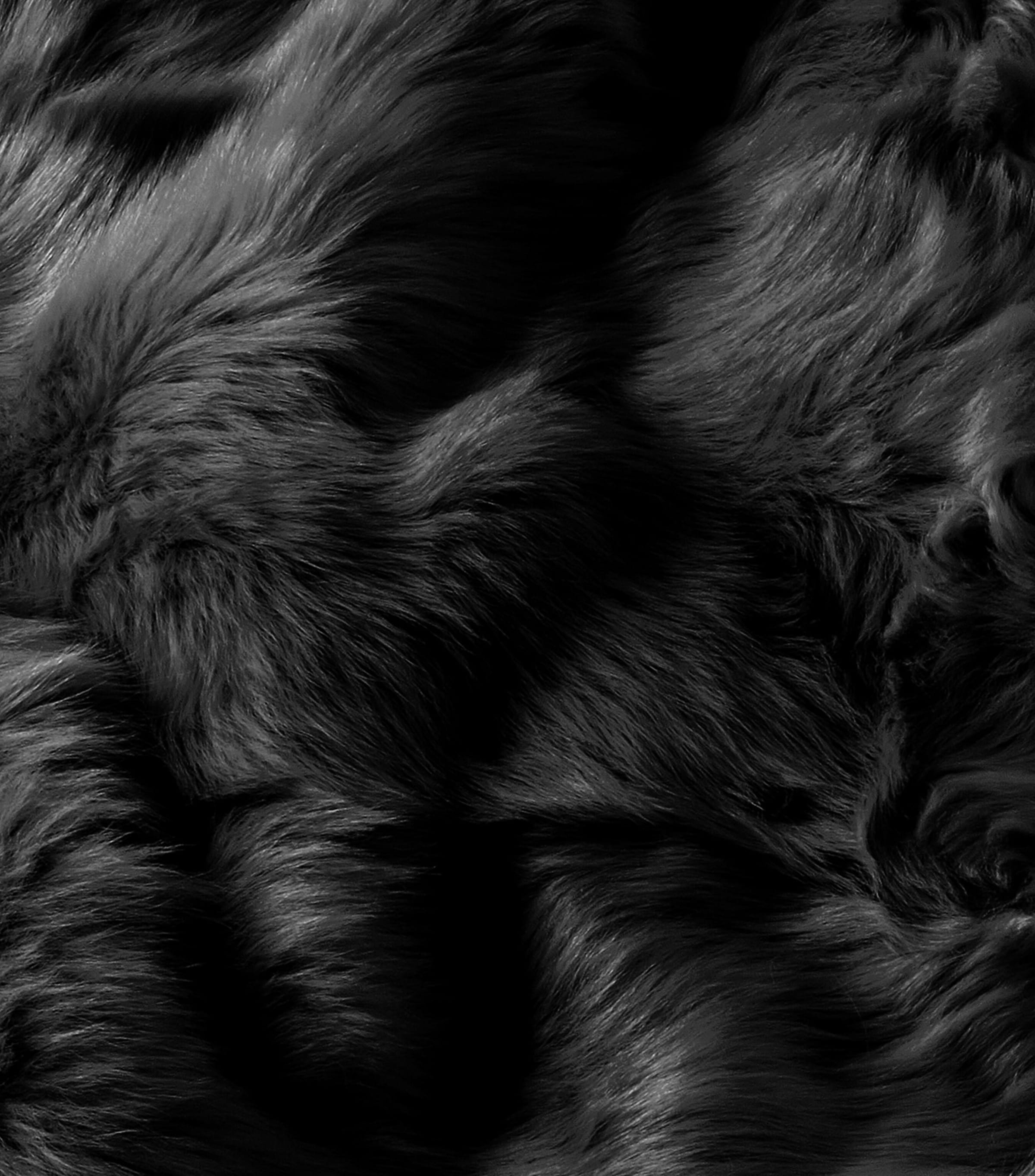 Shearling Brighton Throw (60cm x 60cm) BLACK Image 2