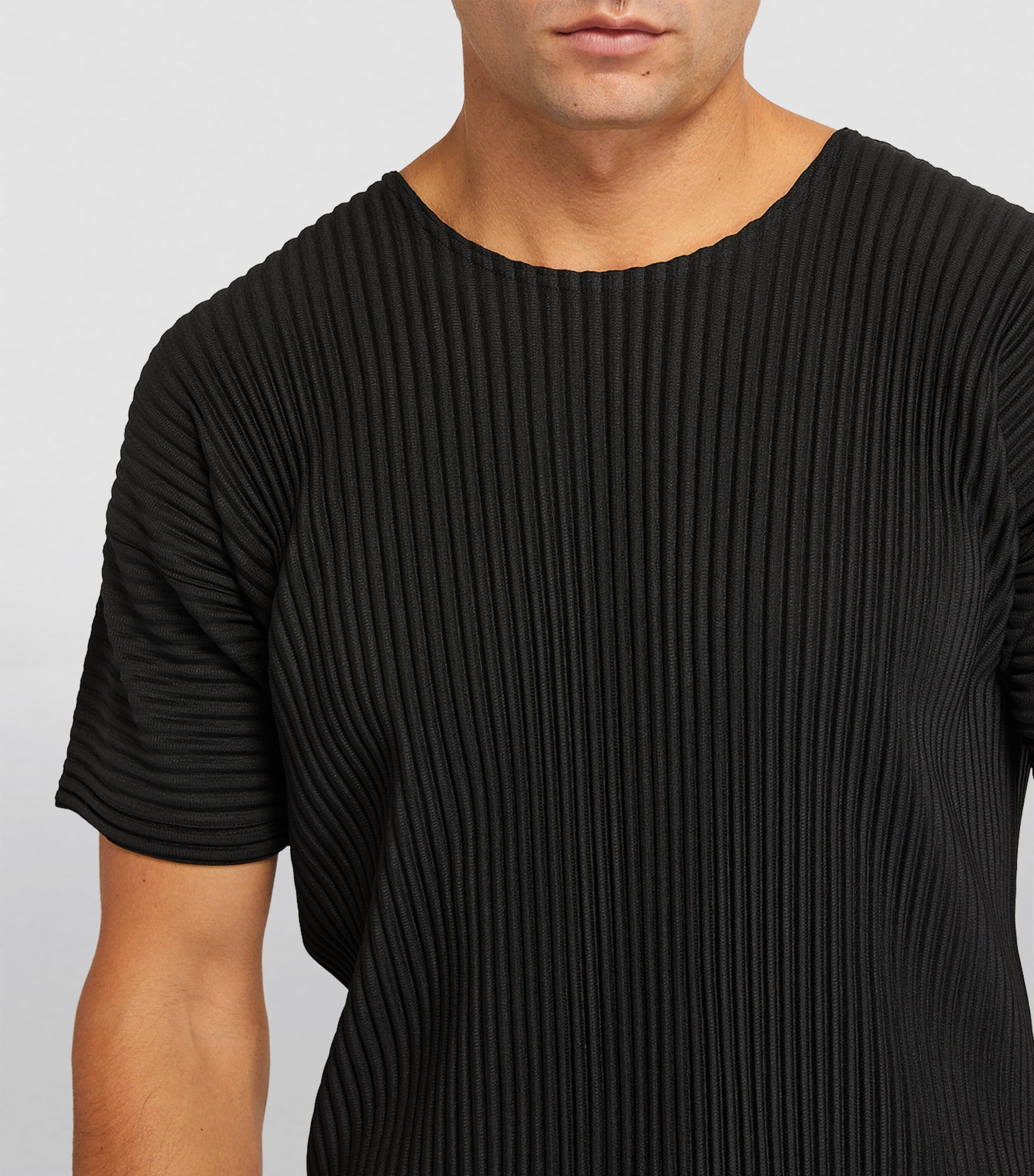 Pleated T-Shirt 15 BLACK Image 6
