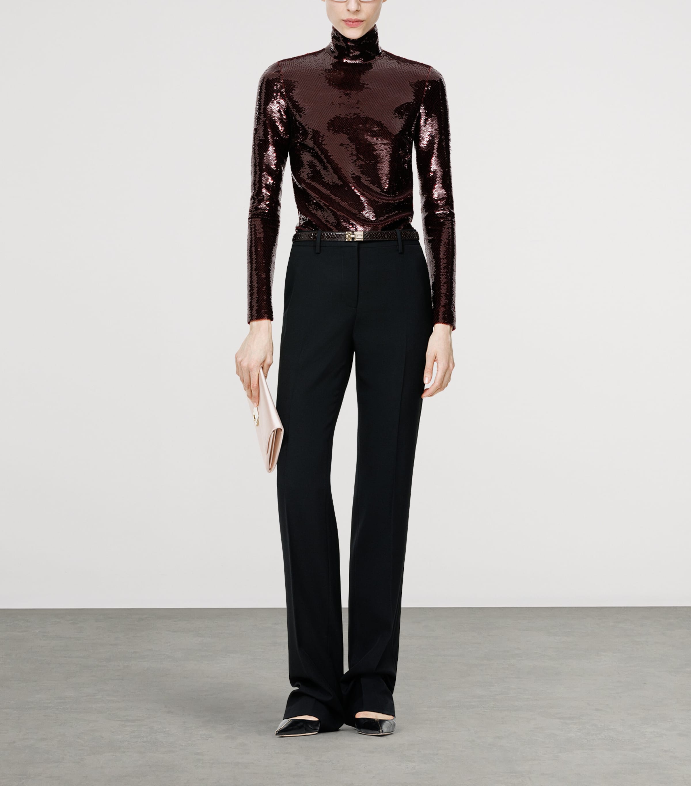 TOM FORD Womens Sequinned Rollneck Top Rar Image 2