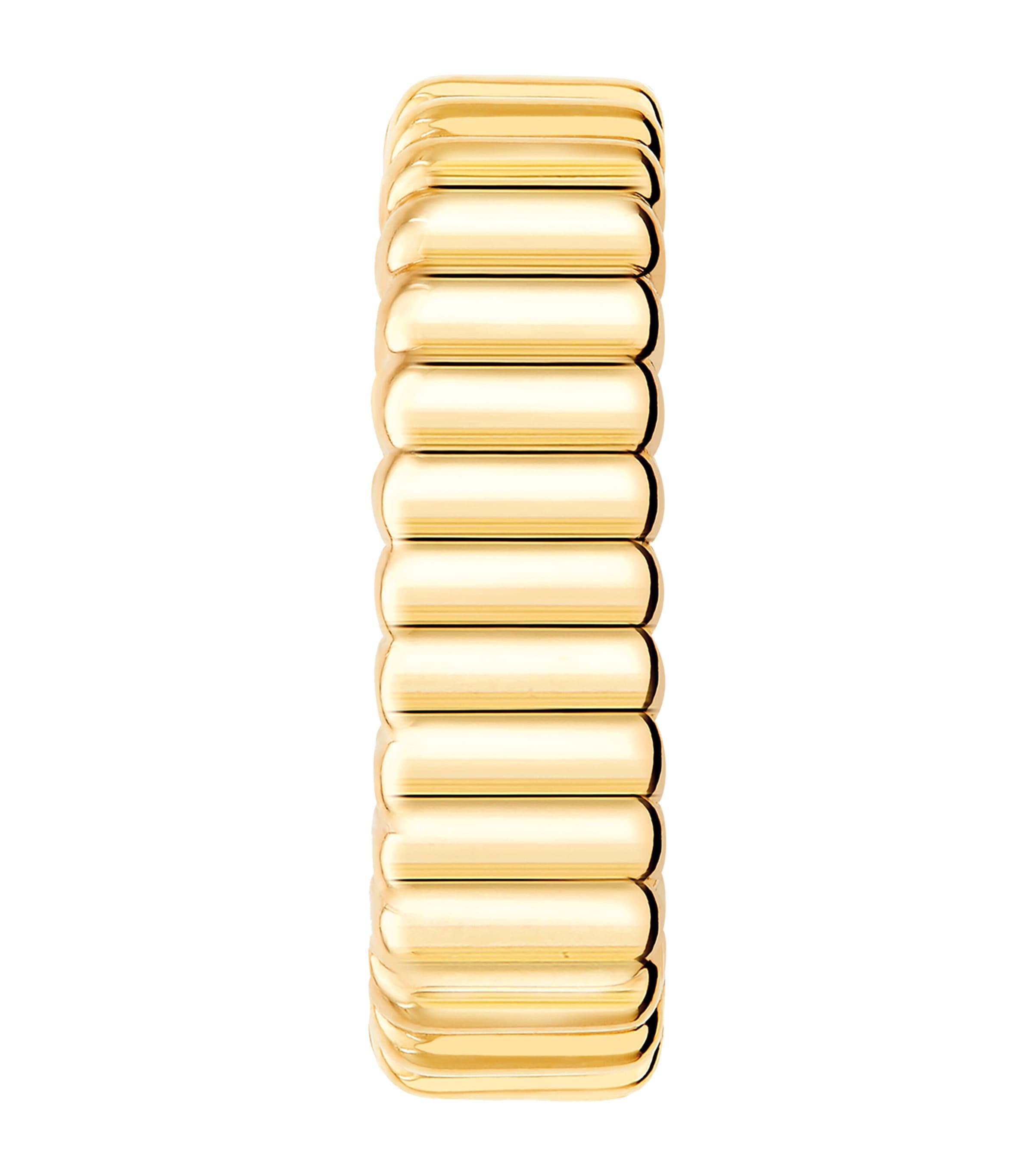 Boucheron Yellow Gold Quatre Grosgrain Single Clip Earring In Gold