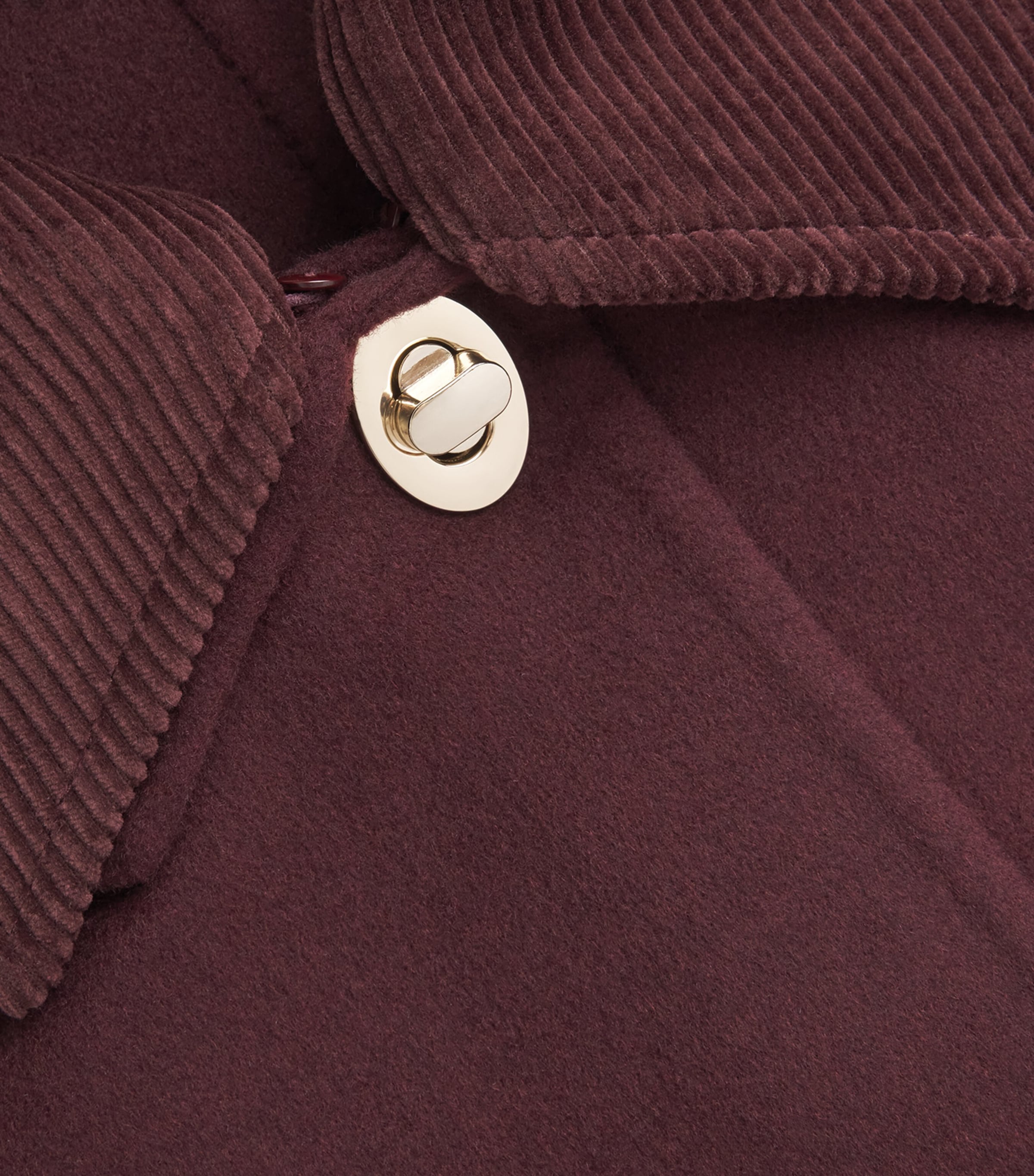 Claudie Pierlot Womens Wool-Blend Corduroy Jacket Dark Burgundy Image 6