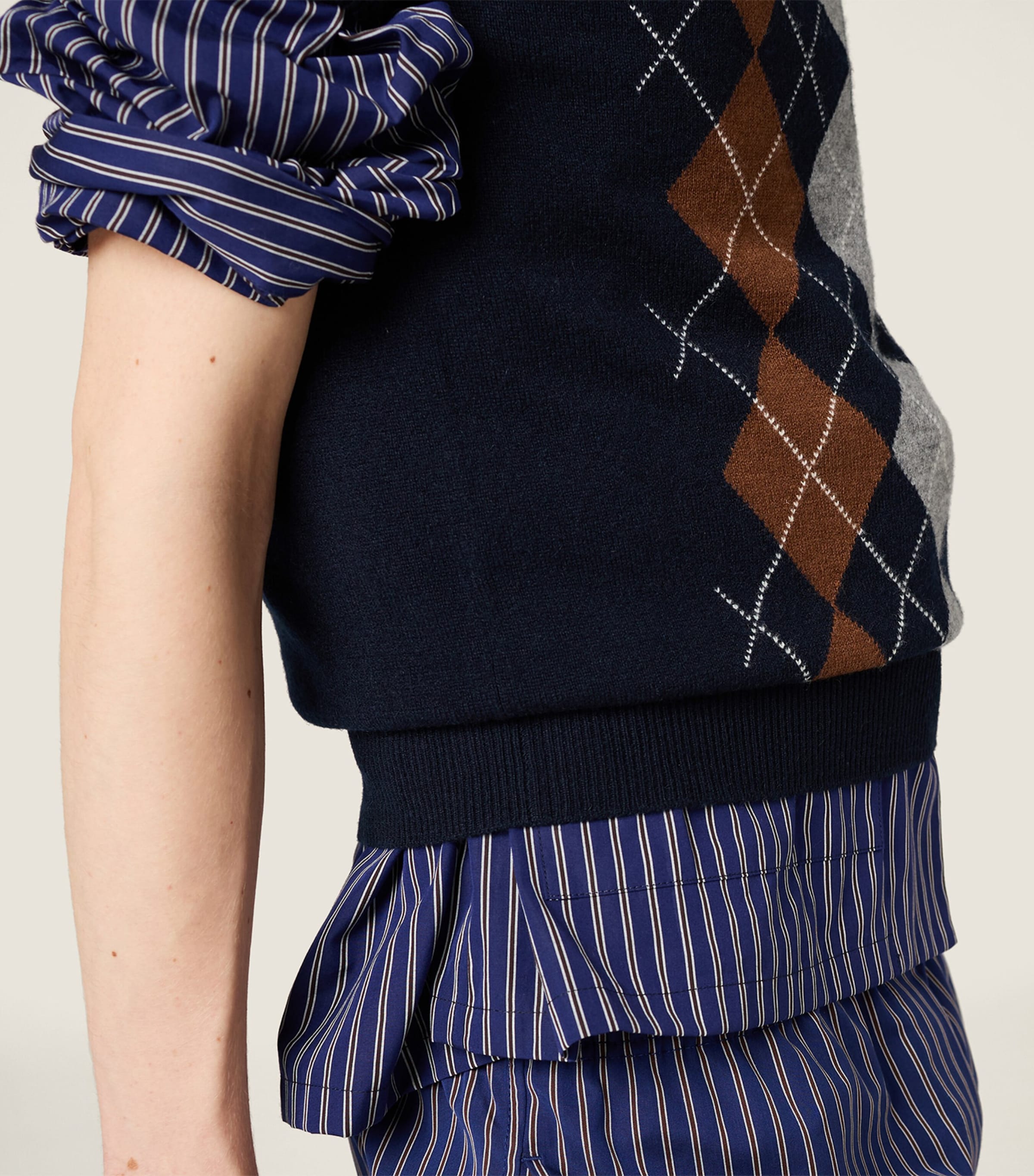 Cashmere Argyle Sweater F0008 Image 5