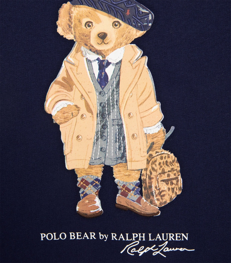 Cotton-Blend Polo Bear Sweatshirt (7-14 Years) NAVY Image 3