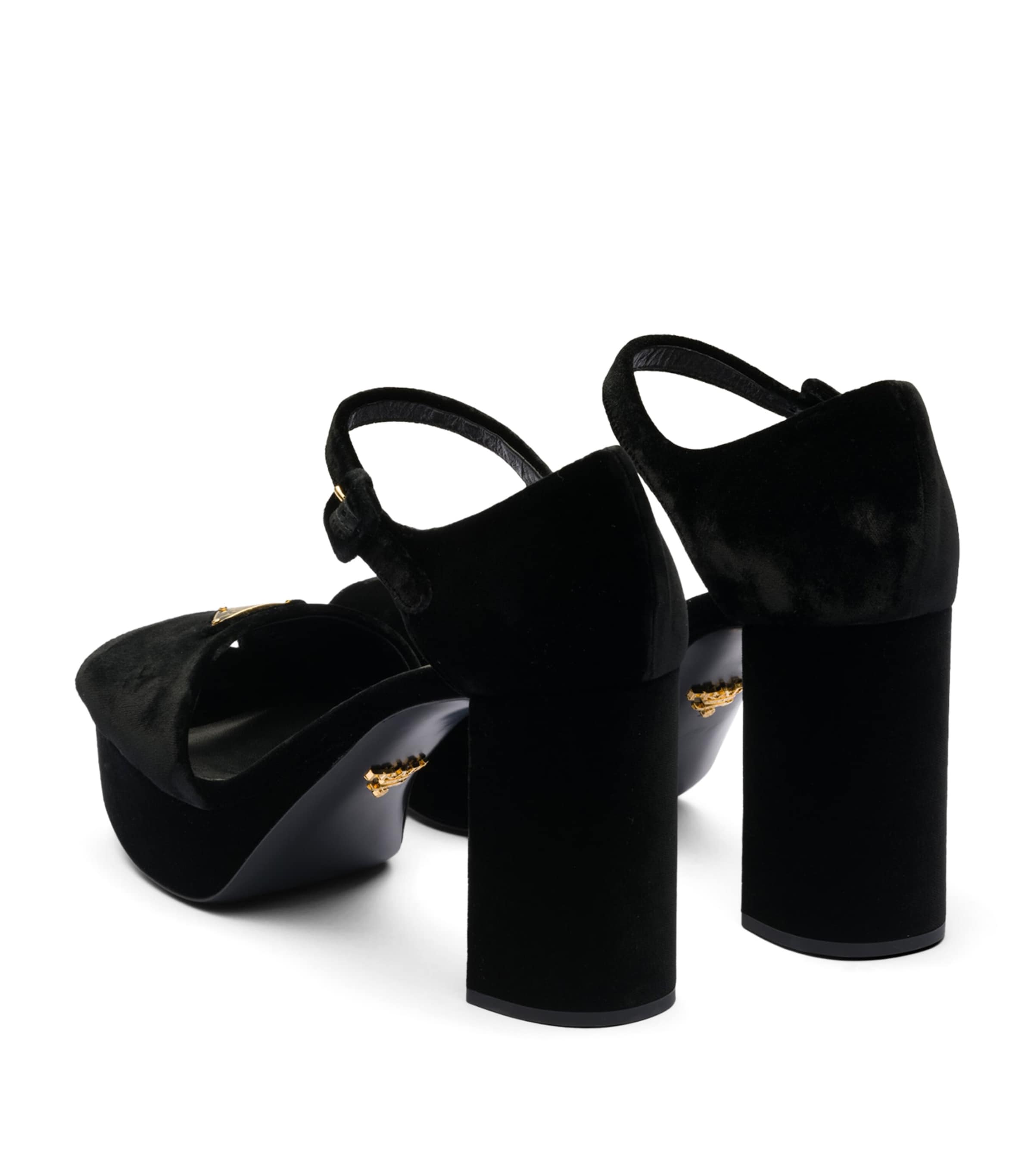 Prada velvet platforms best sale