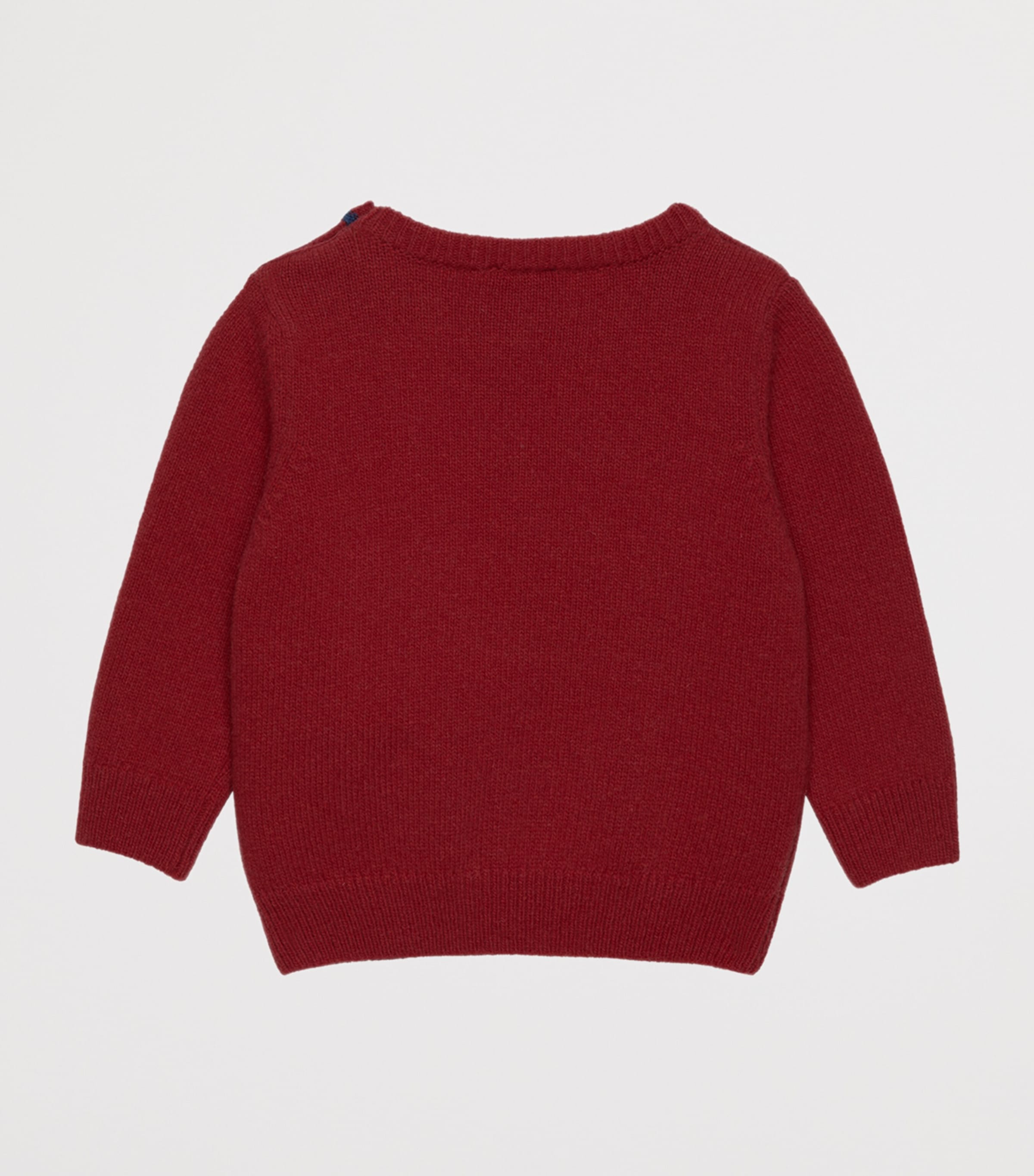 Wool-Blend Steam Train Sweater (3-24 Months) RED Image 2