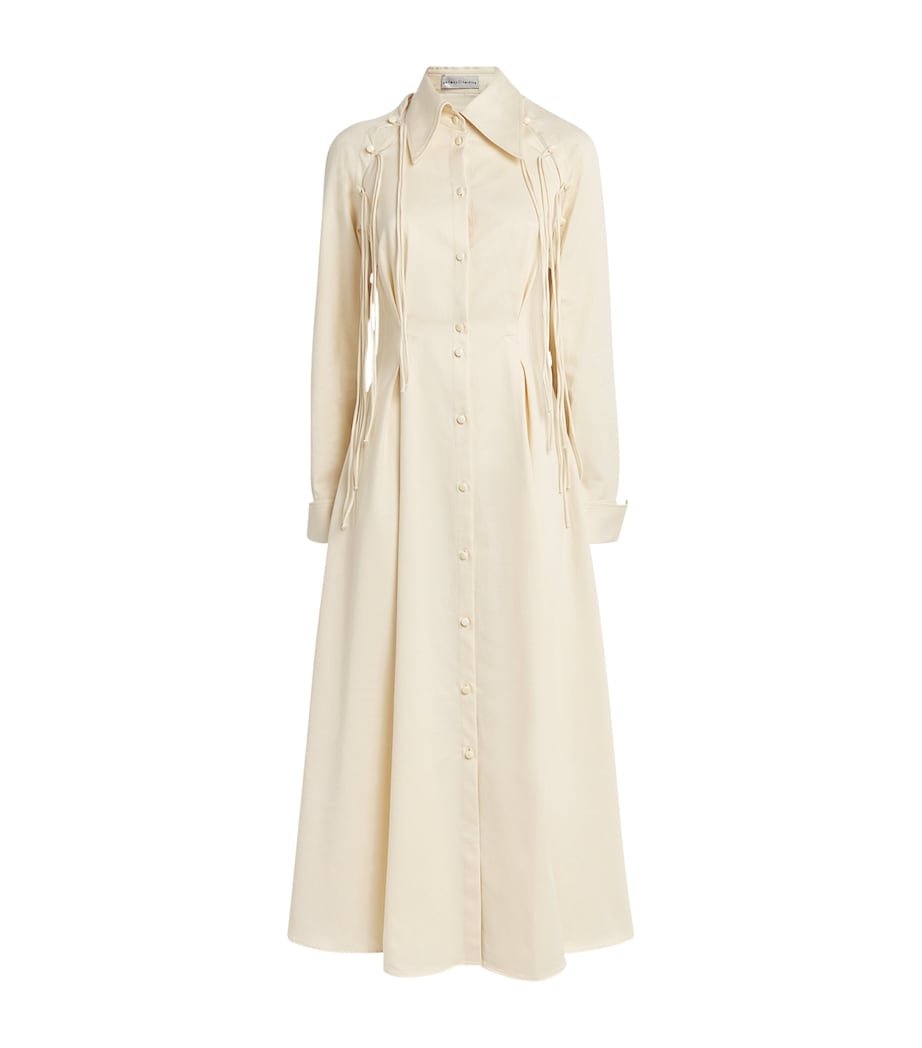 Palmer//Harding Womens Cotton Assembled Dress Ecru Cotton Twill Image 1