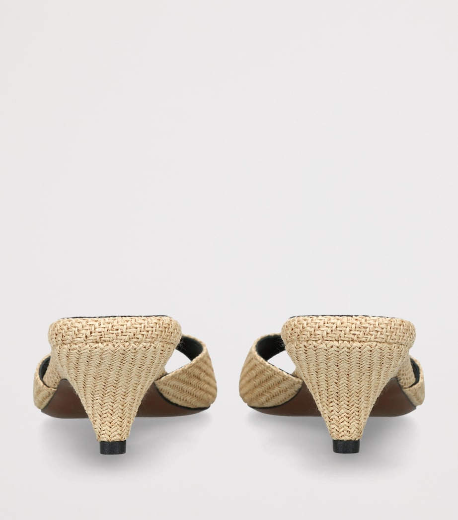 NEOUS Raffia Hynia Mules 40 Beige Image 4