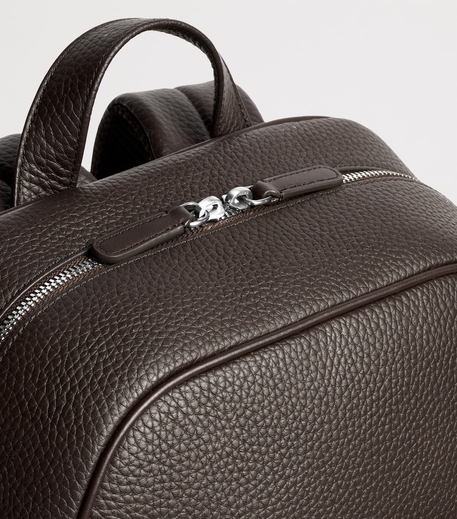 Carl Friedrik Leather Ayrton Backpack Chocolate Image 4