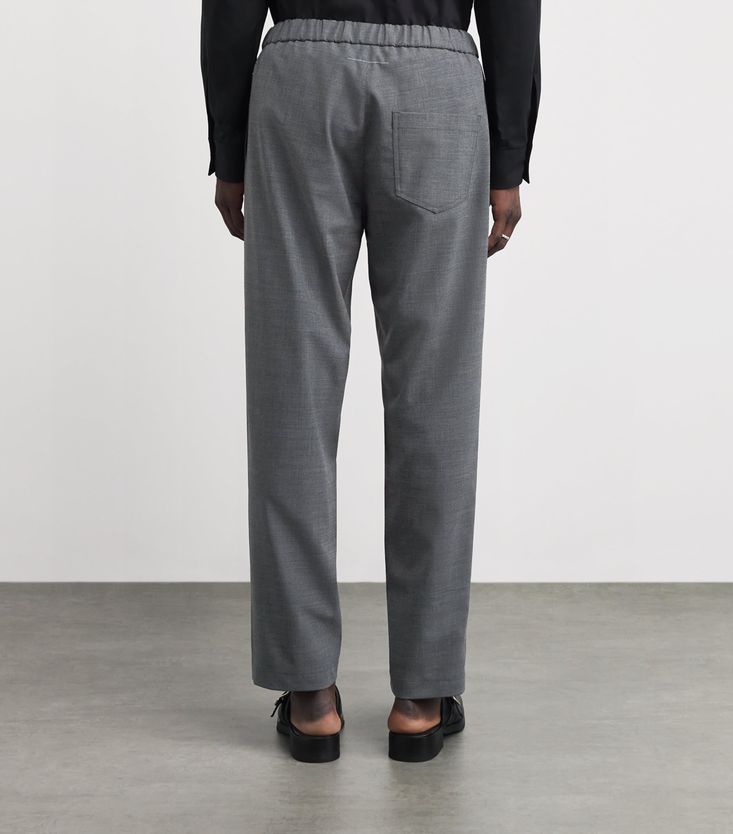 Drawstring Straight Tailored Trousers 860M Image 4