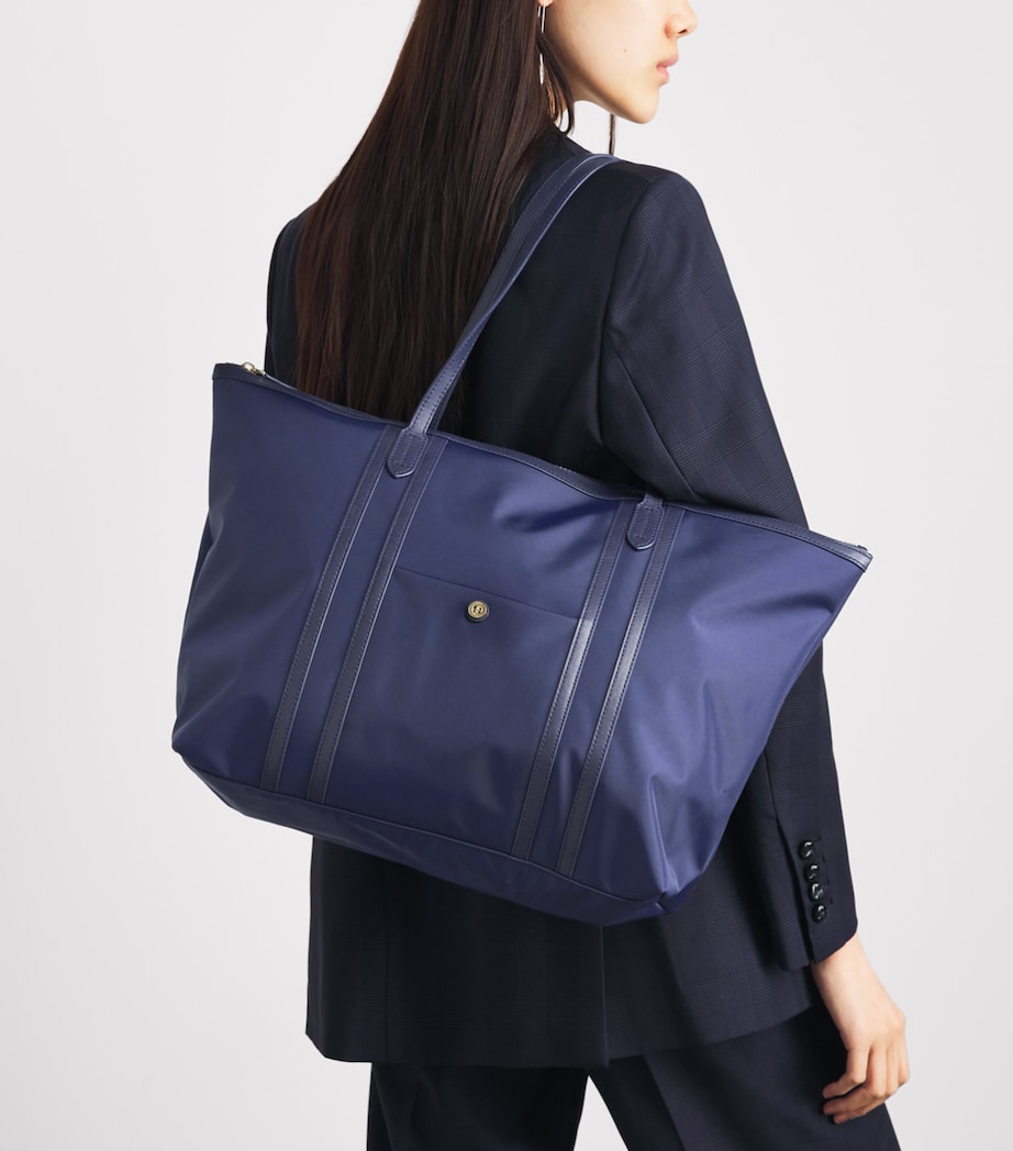 Harrods Nylon Jetsetter Tote Bag Navy Image 2