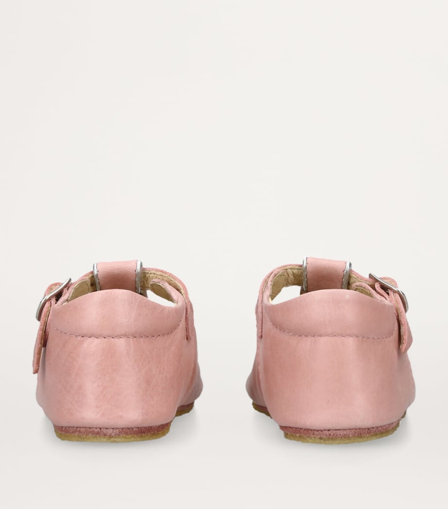 Leather Babette Crib Shoes PALE PINK Image 2