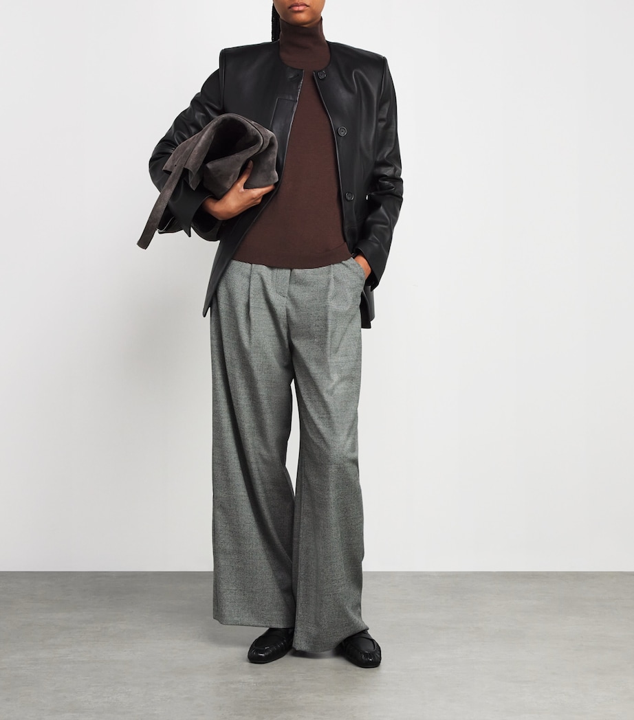 Silk-Wool Rollneck Sweater CHOCOLATE Image 2