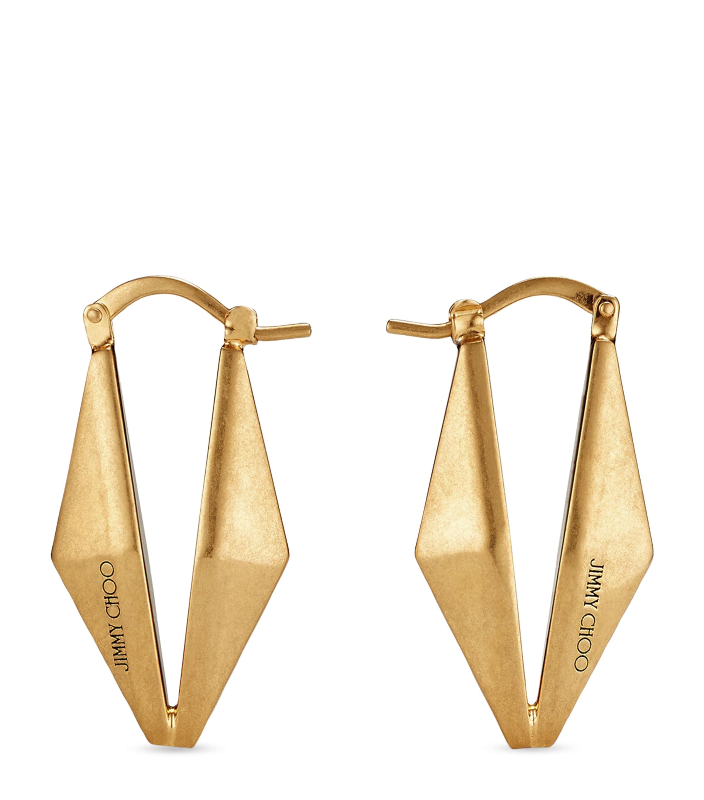 Jimmy Choo Diamond Chain Earrings In Gold