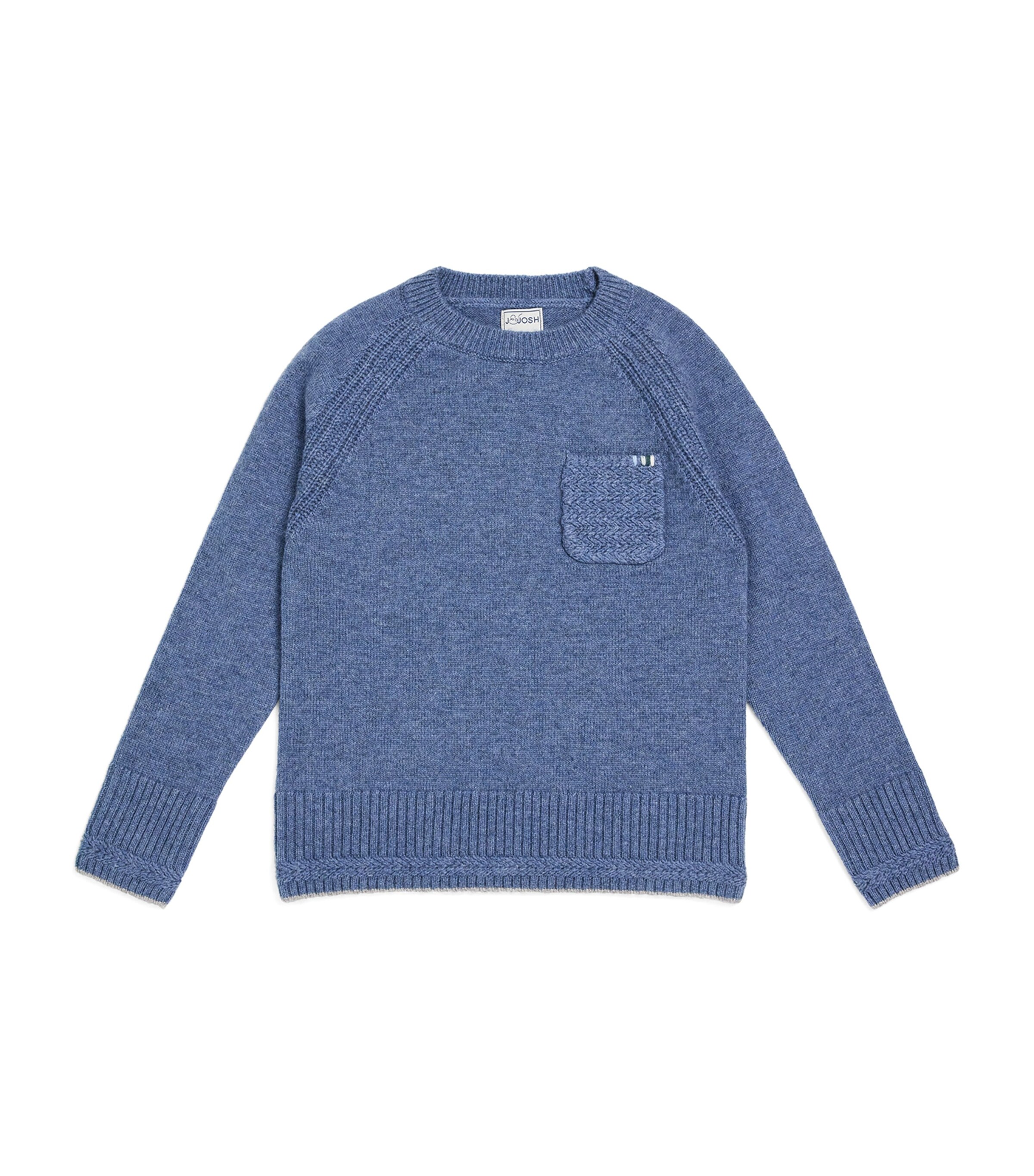 J&JOSH Wool-Cashmere Sweater (2-14 Years) Blue Denim Image 1