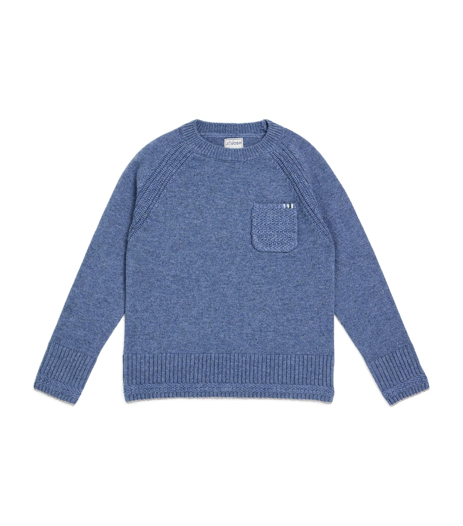 Wool-Cashmere Sweater (2-14 Years) 23 BLUE DENIM Image 1