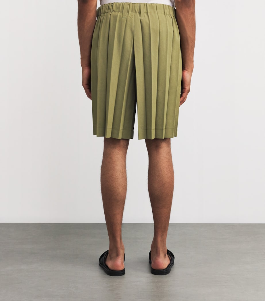 Pleated Edge Ensemble Shorts 65-KHAKI Image 4