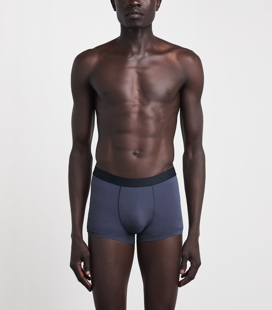 Hanro Mens Micro-Touch Boxer Briefs Stormy Gre Image 2