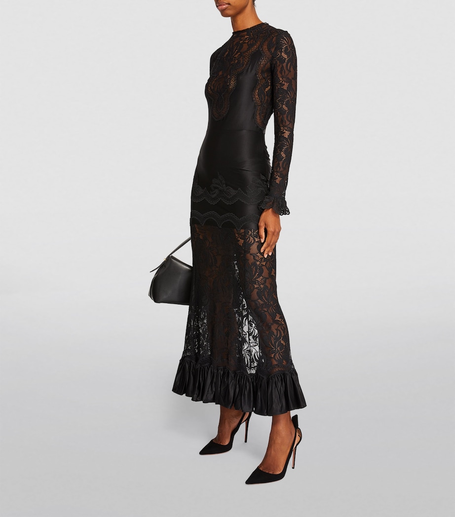 Suede Bow Tie Pumps 105 BLACK Image 4