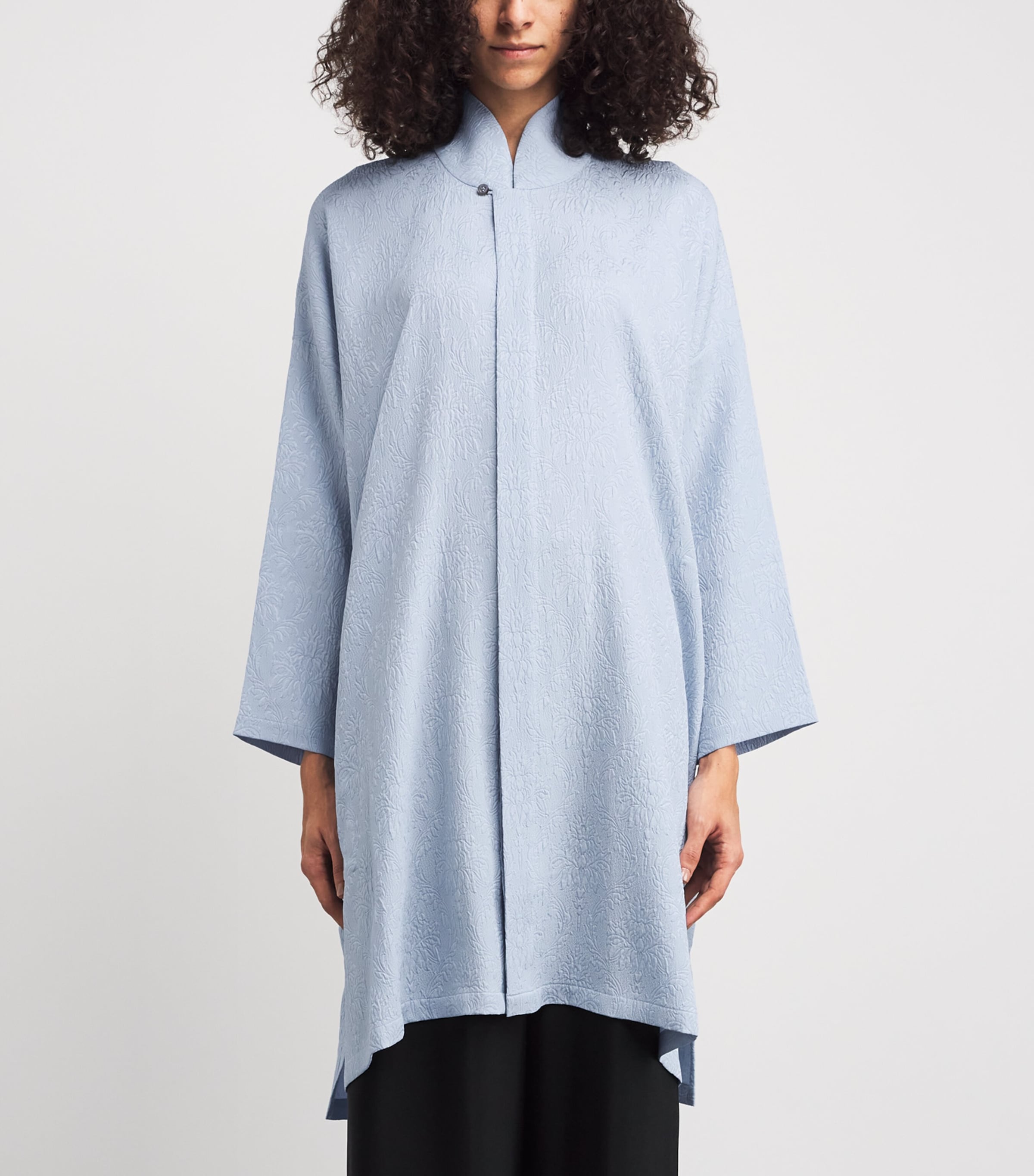 Silk Stand-Collar Shirt BRGTNBL Image 3