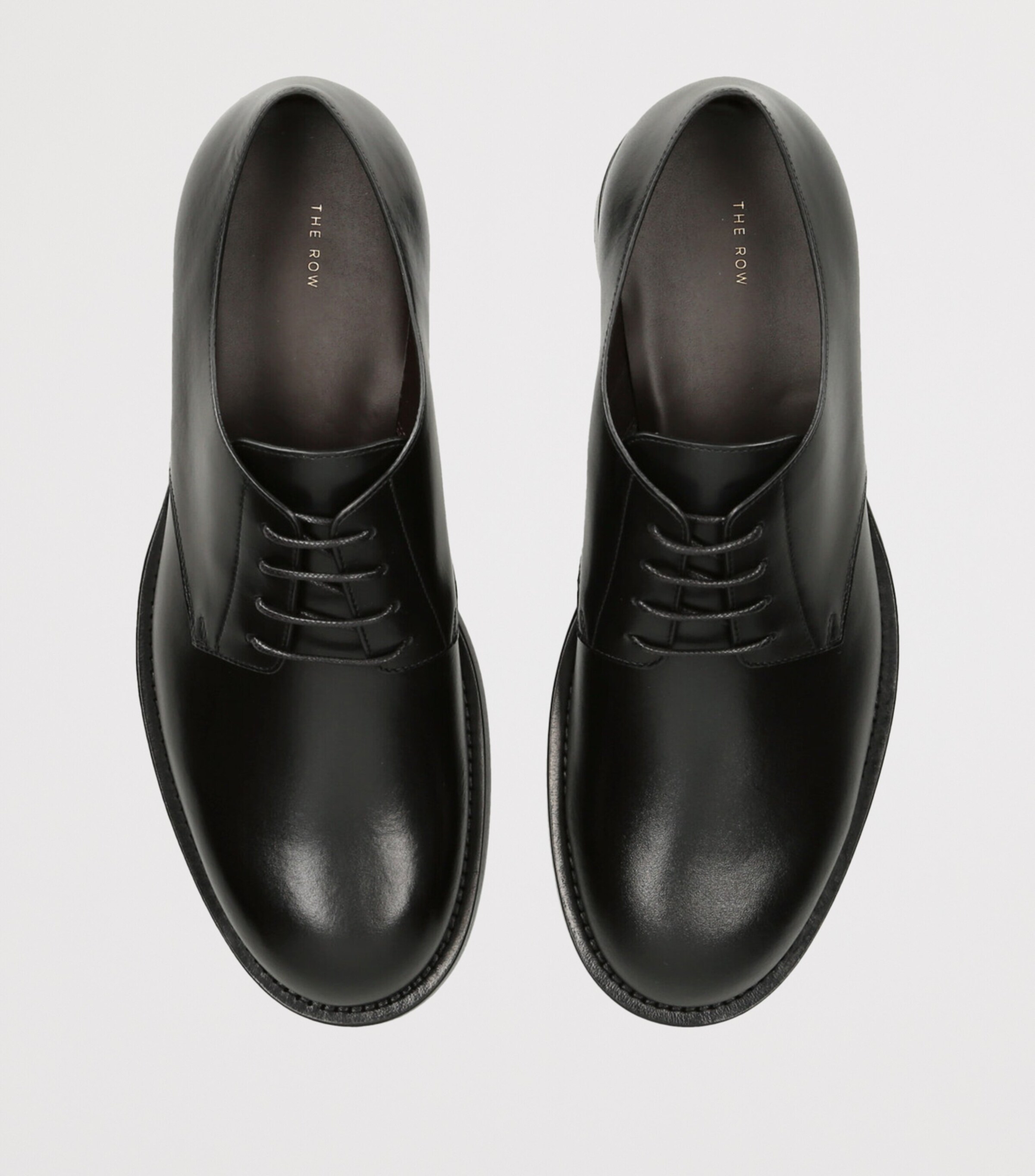 The Row Black Novus Leather Derby Shoes | Harrods UK