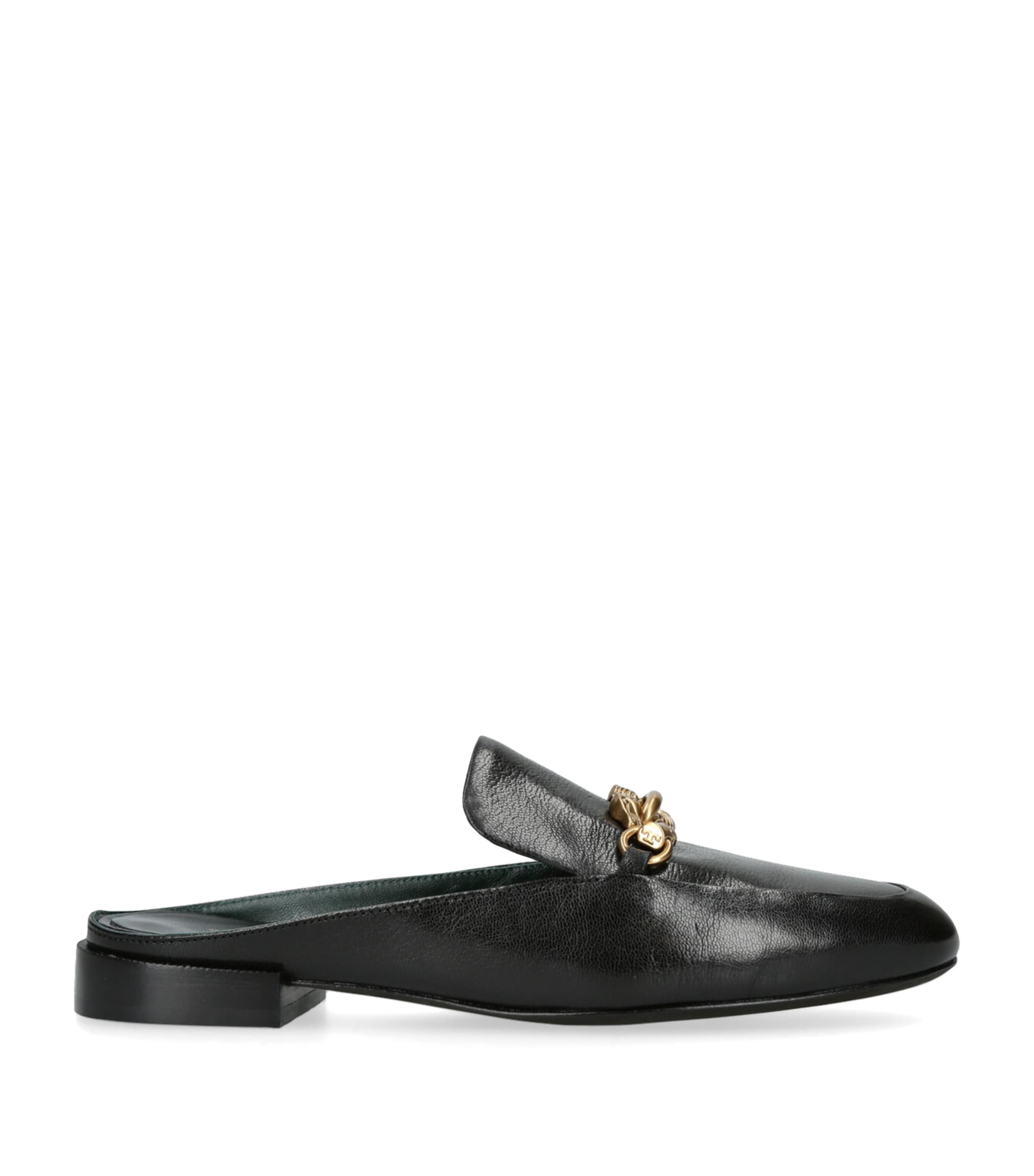 TORY BURCH LEATHER JESSA LOAFER MULES