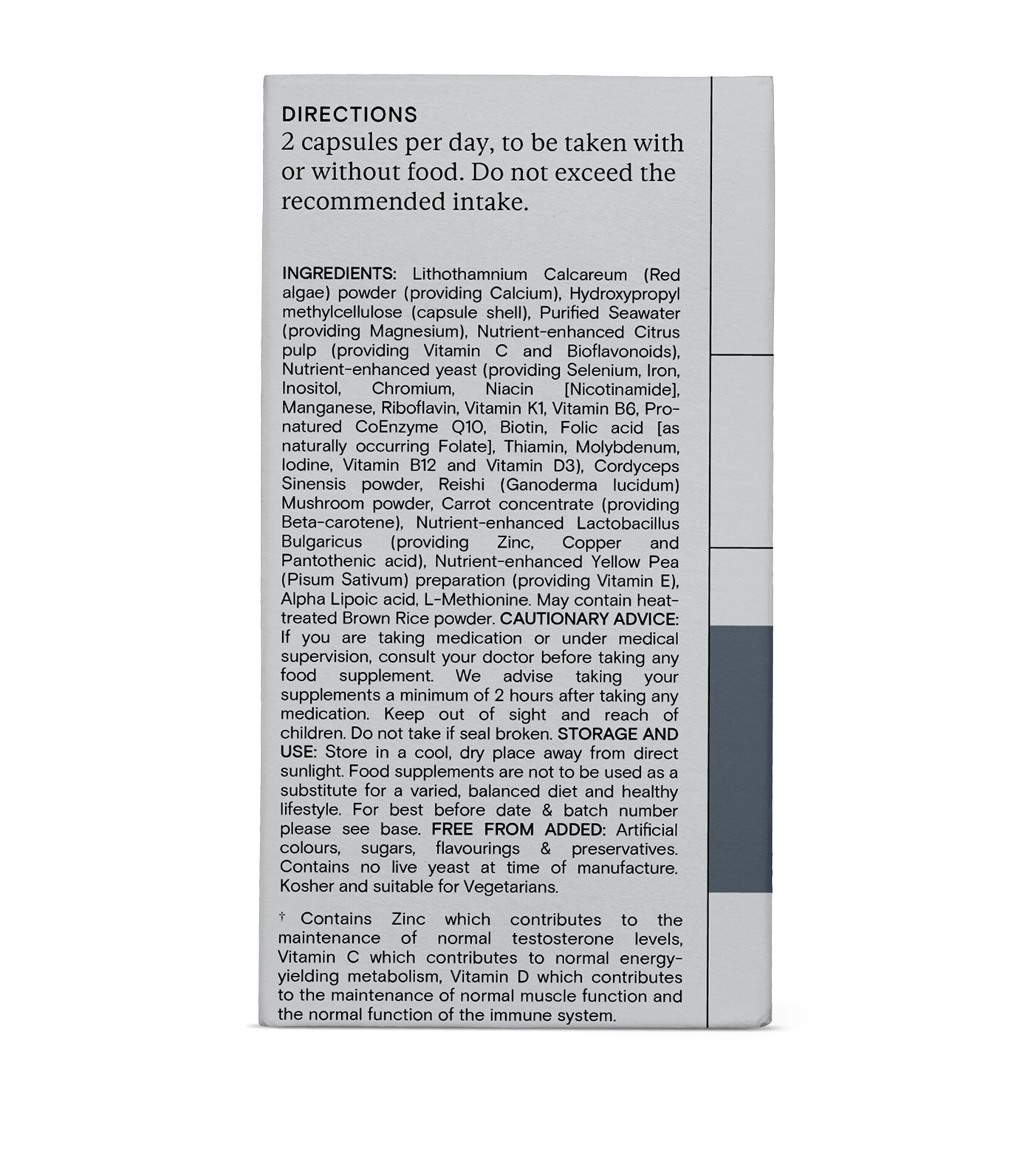 Food-Grown Daily Multi Nutrient for Men (60 Capsules) NO COLOUR Image 2