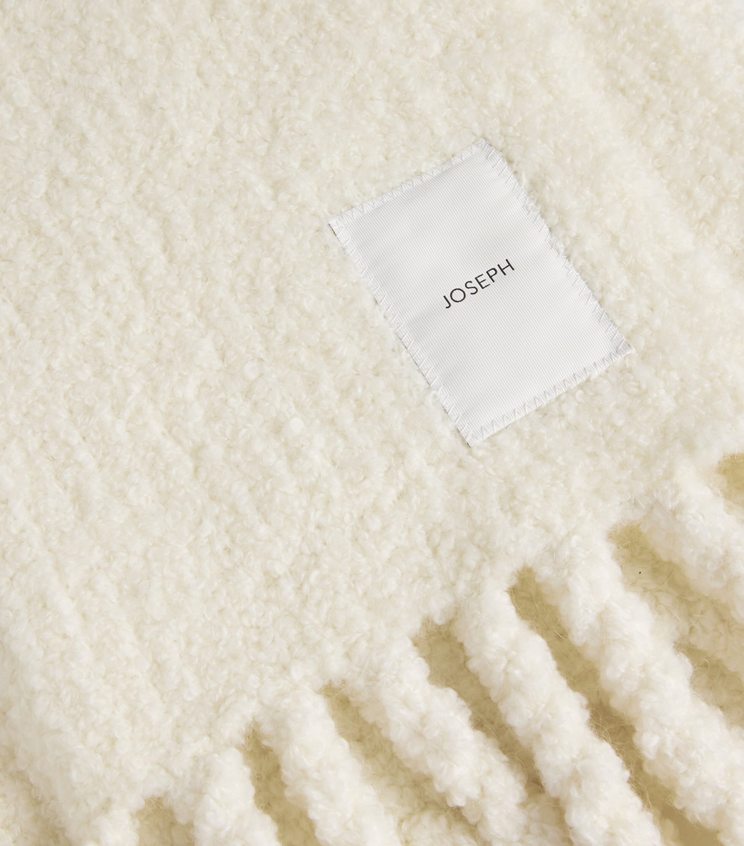 Bouclé Knit Scarf IVORY Image 5